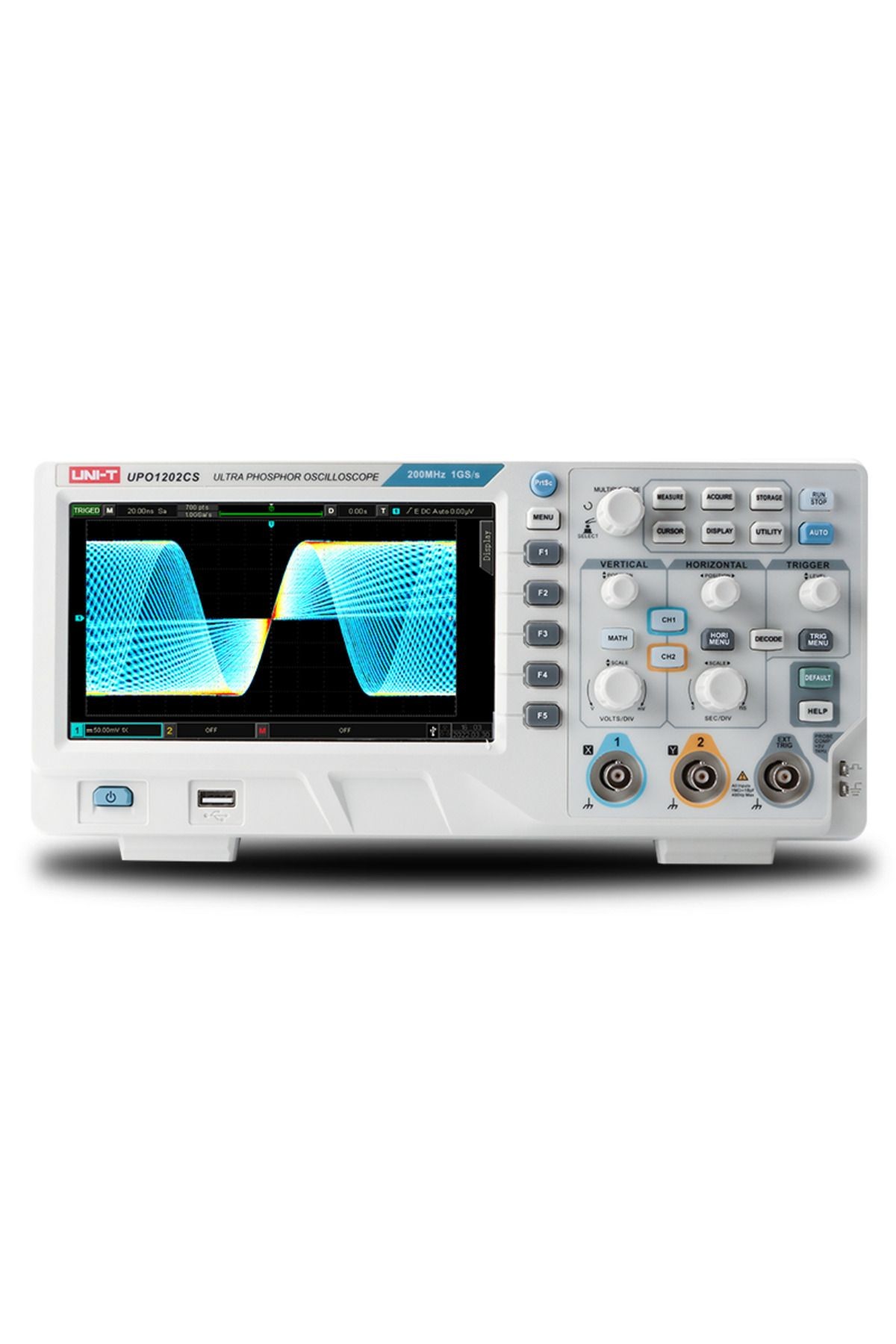 UNI-T UPO1102CS Çok Fonksiyonlu Dijital Fosfor Osiloskop 100MHz (Görsel Aynı Seridendir)