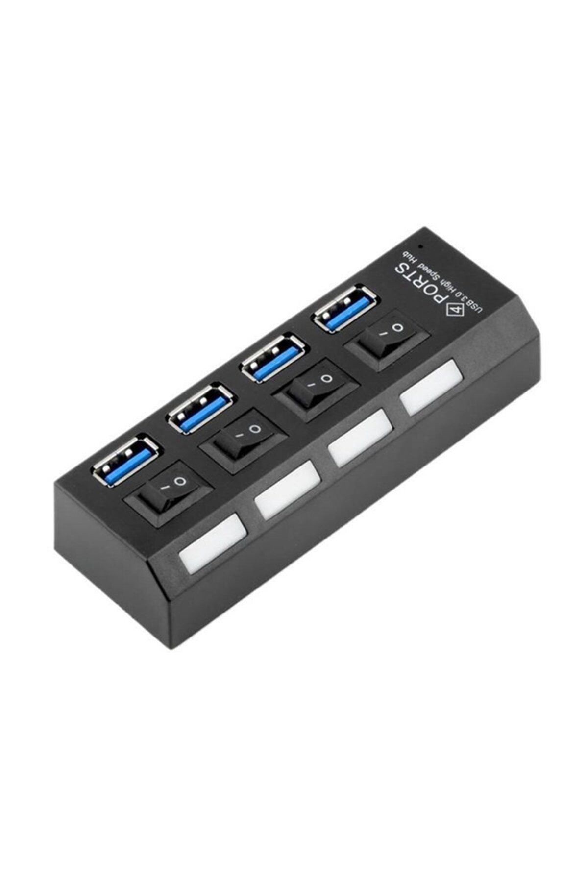 5'li POWERMASTER PM-11365 4 PORT ANAHTARLI USB 3.0 30 CM KABLOLU USB HUB ÇOKLAYICI