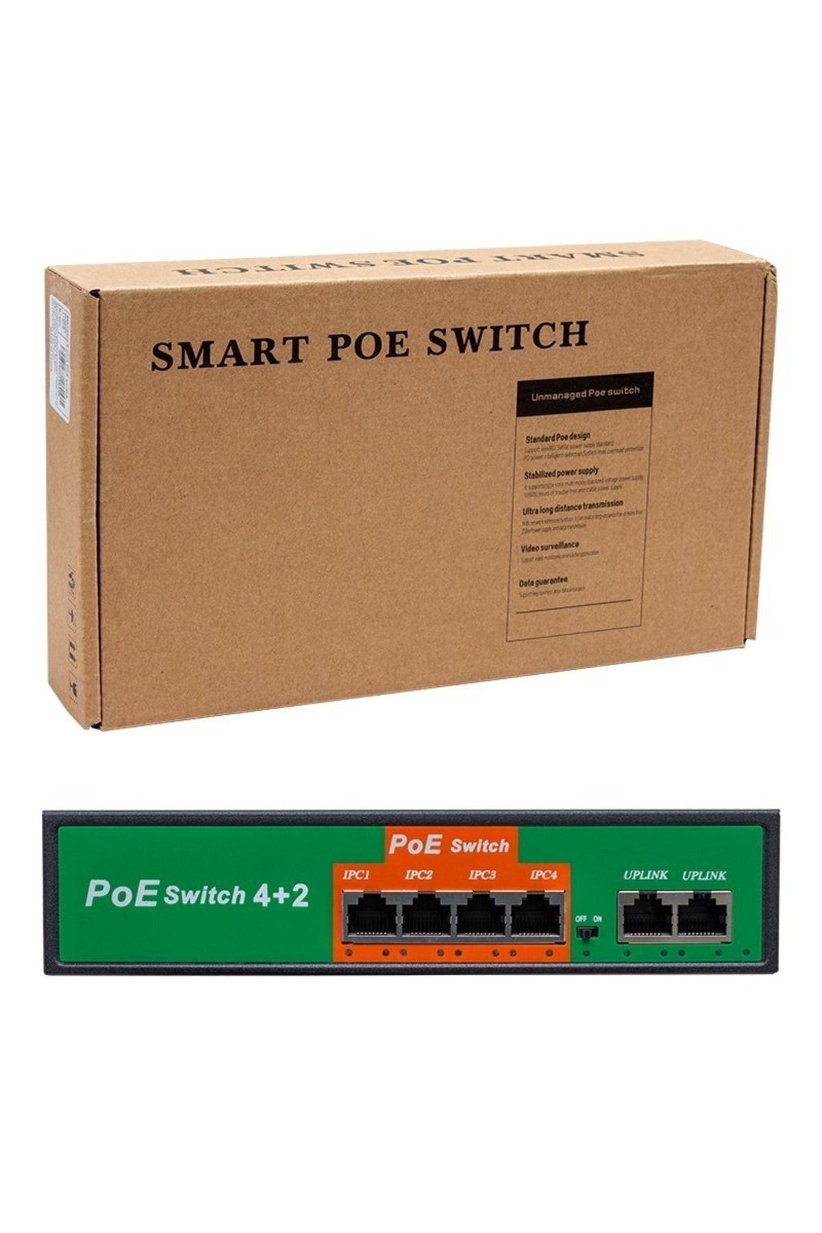 72w 10/100 Mbps 4+2 Port Poe Ethernet Swıtch