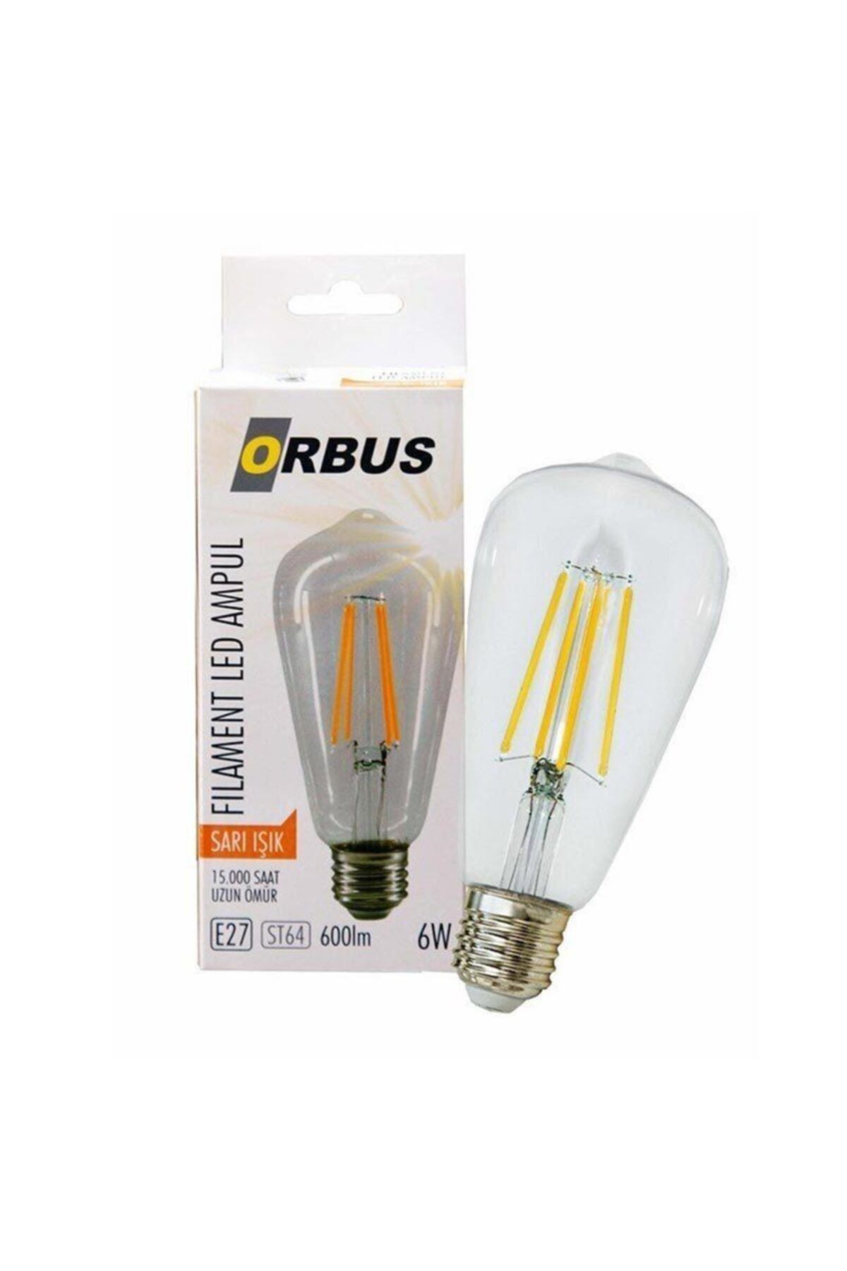 Orb-stc6w Fılament Bulb St64 6 Watt E27 600 Lmn Sarı Led Ampül (5 Adet)