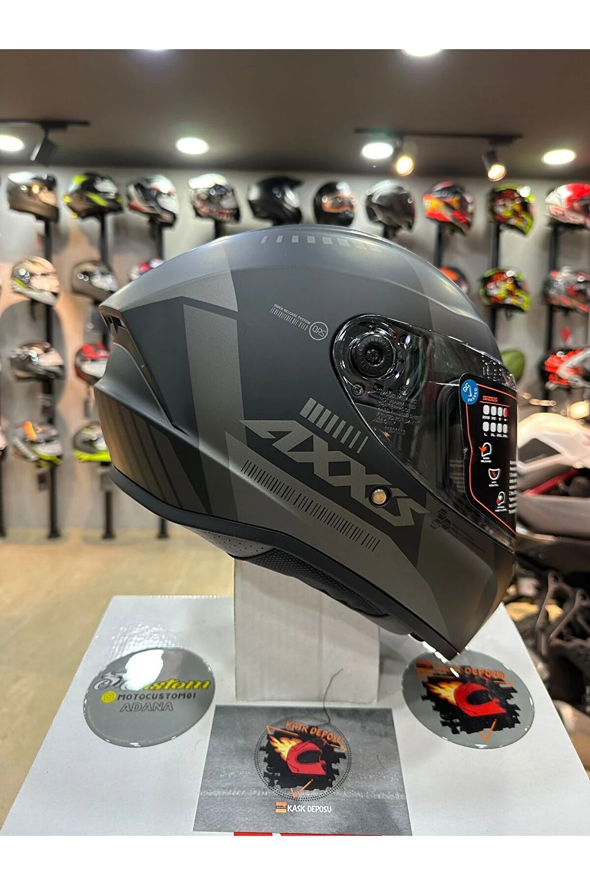 Axxis (Draken S) Mat Siyah Full Face Kapalı Kask