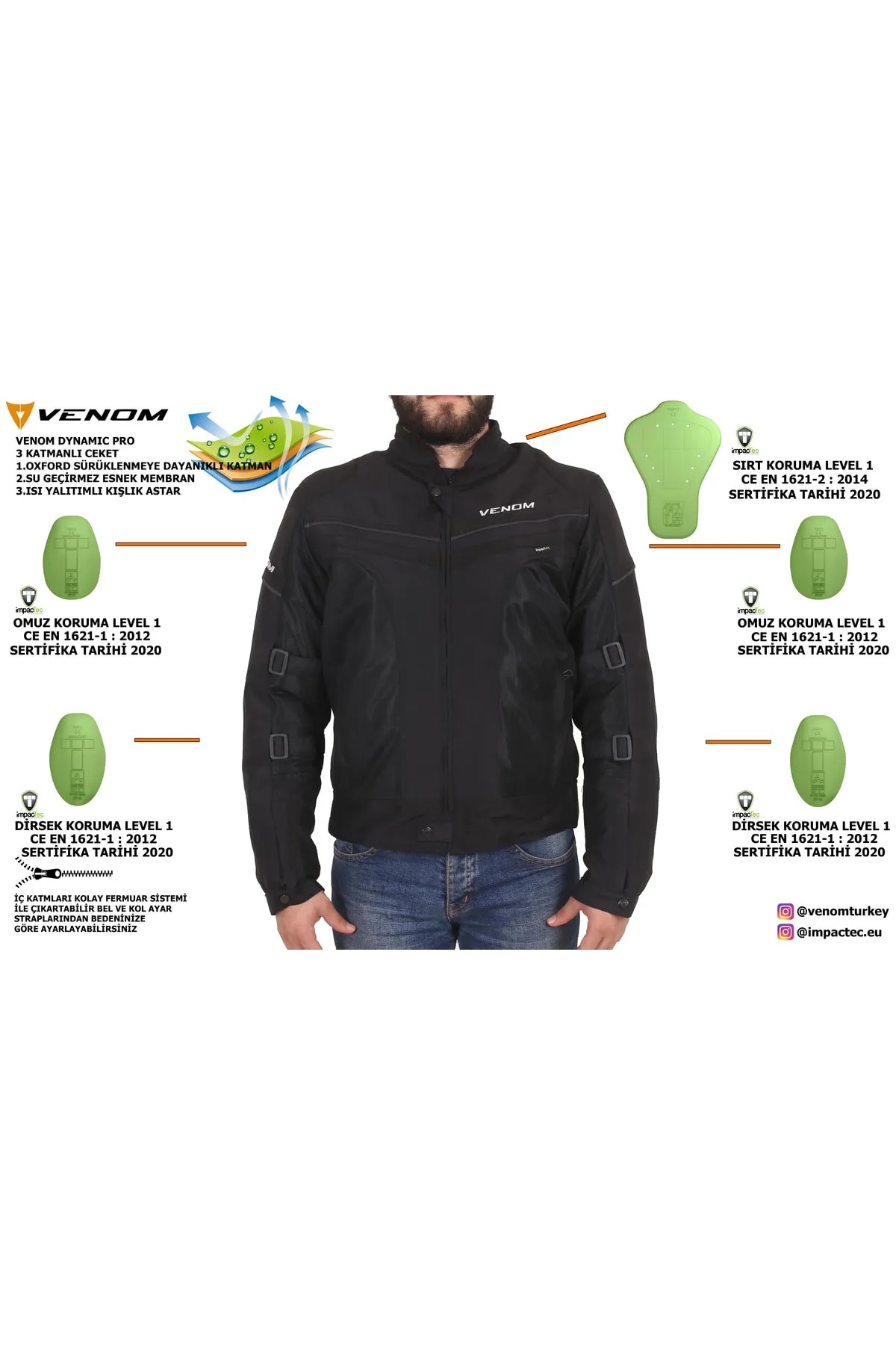Venom Dynamıc Pro V2 Cordura Siyah