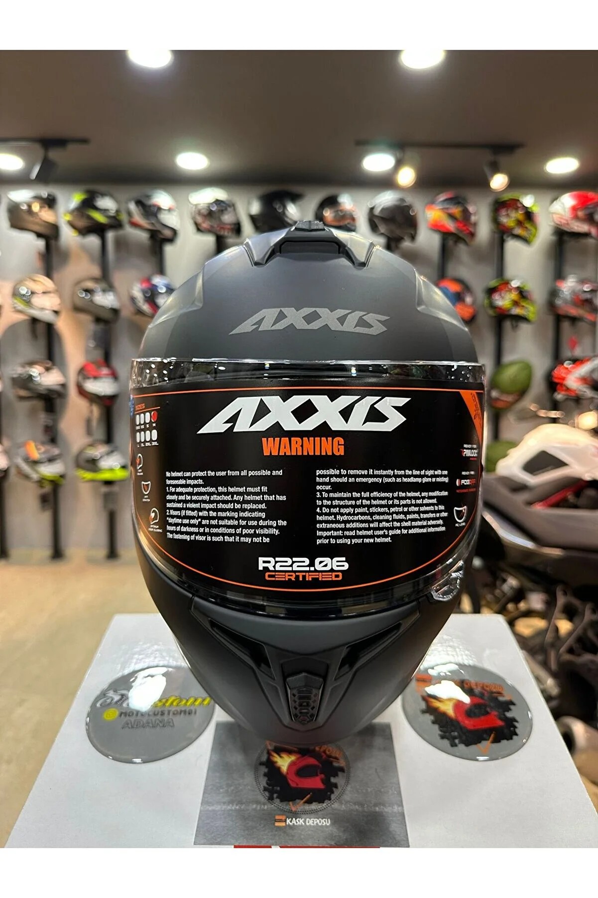 Axxis (Draken S) Mat Siyah Full Face Kapalı Kask