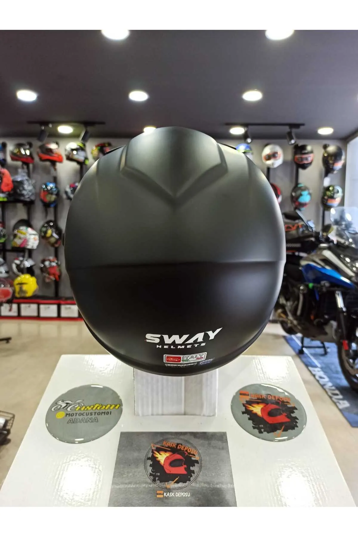 Sway SW765 Açık Yarım Motosiklet Kaskı  (Mat Siyah)