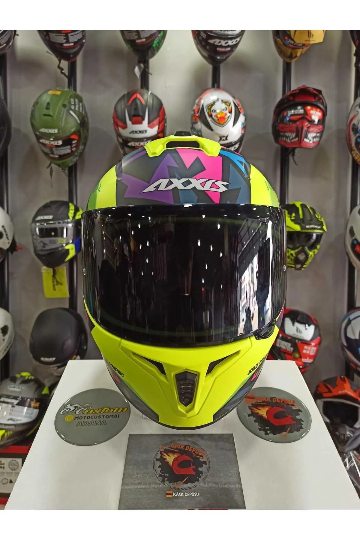 Axxis Draken S Jolly C3 Kadın Full Face Kapalı Kask