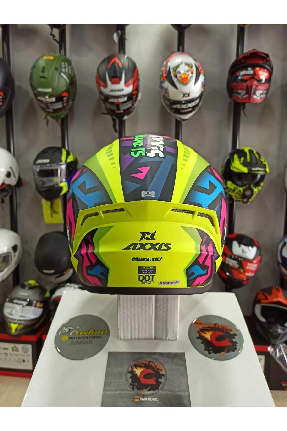 Axxis Draken S Jolly C3 Kadın Full Face Kapalı Kask