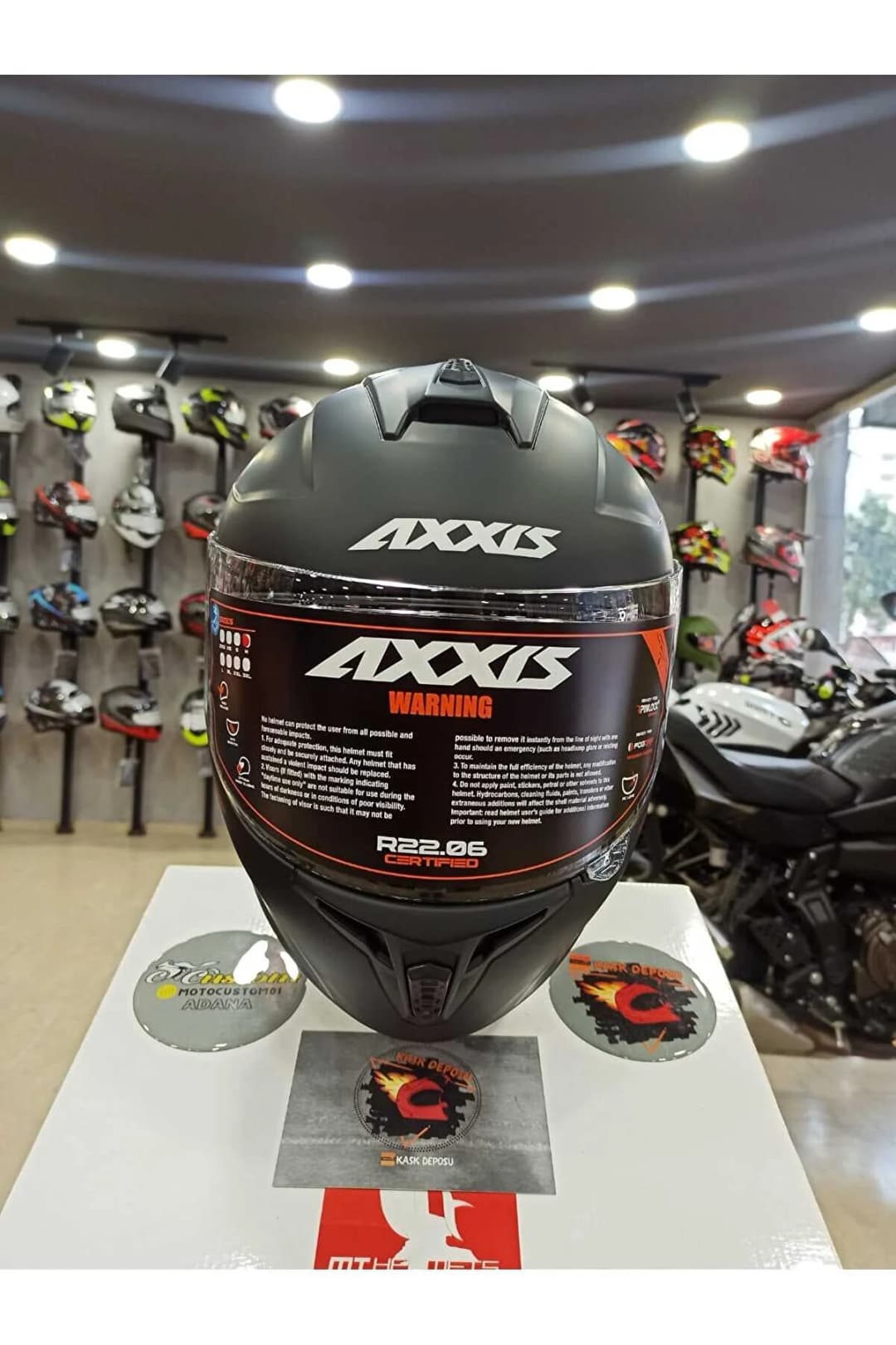 Axxis (Draken S) Solid V2 A11 Mat Siyah Full Face Kapalı Kask