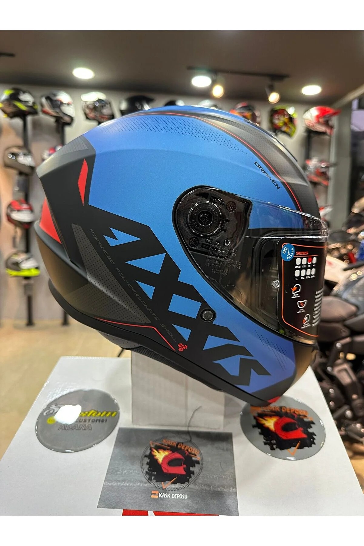 Axxis (Draken S) Solid Mat Mavi Full Face Kapalı Kask