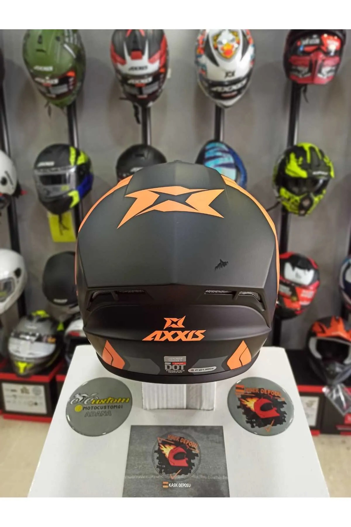 Axxis Draken S Slide B4 Turuncu Full Face Kapalı Kask