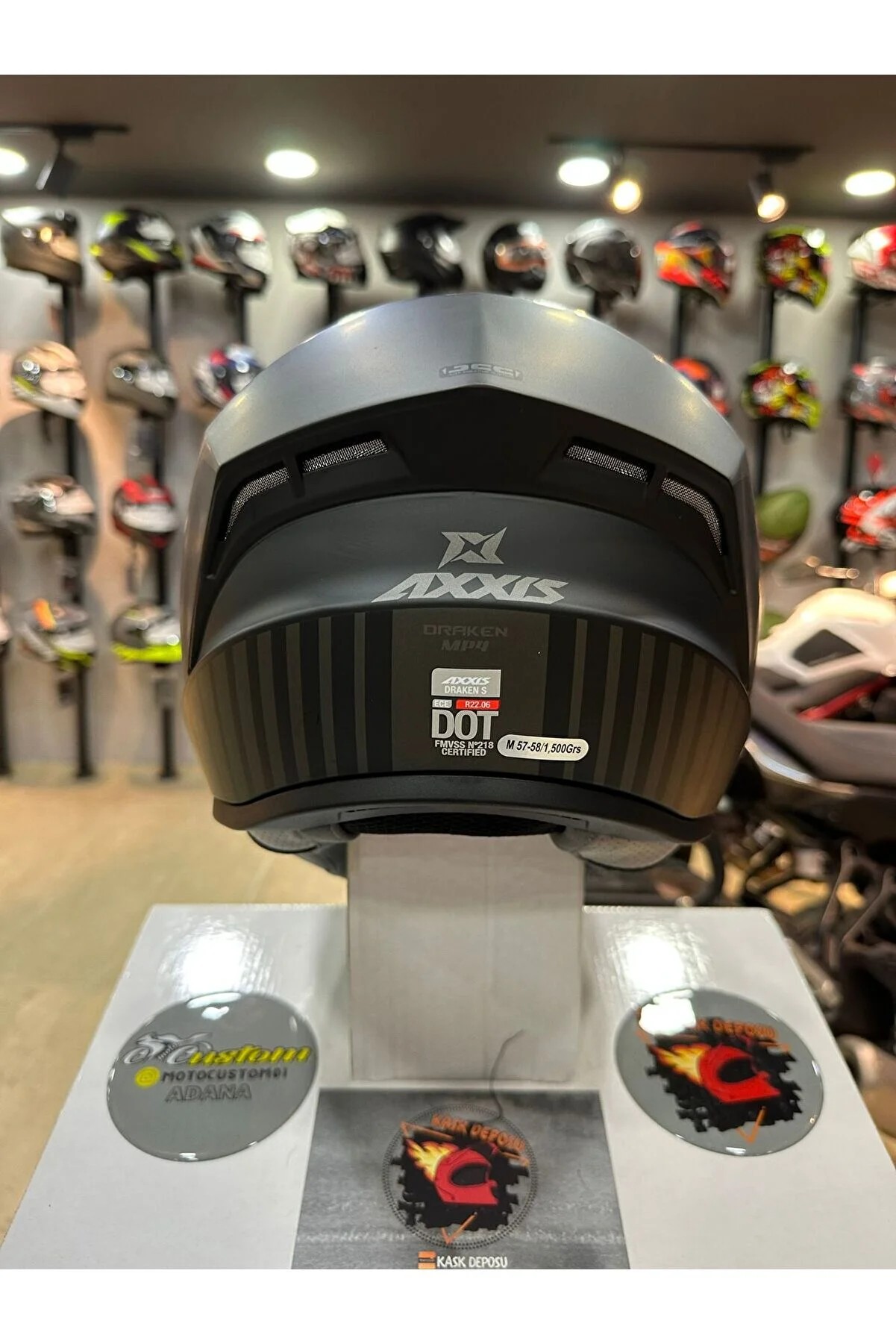 Axxis (Draken S) Mat Siyah Full Face Kapalı Kask