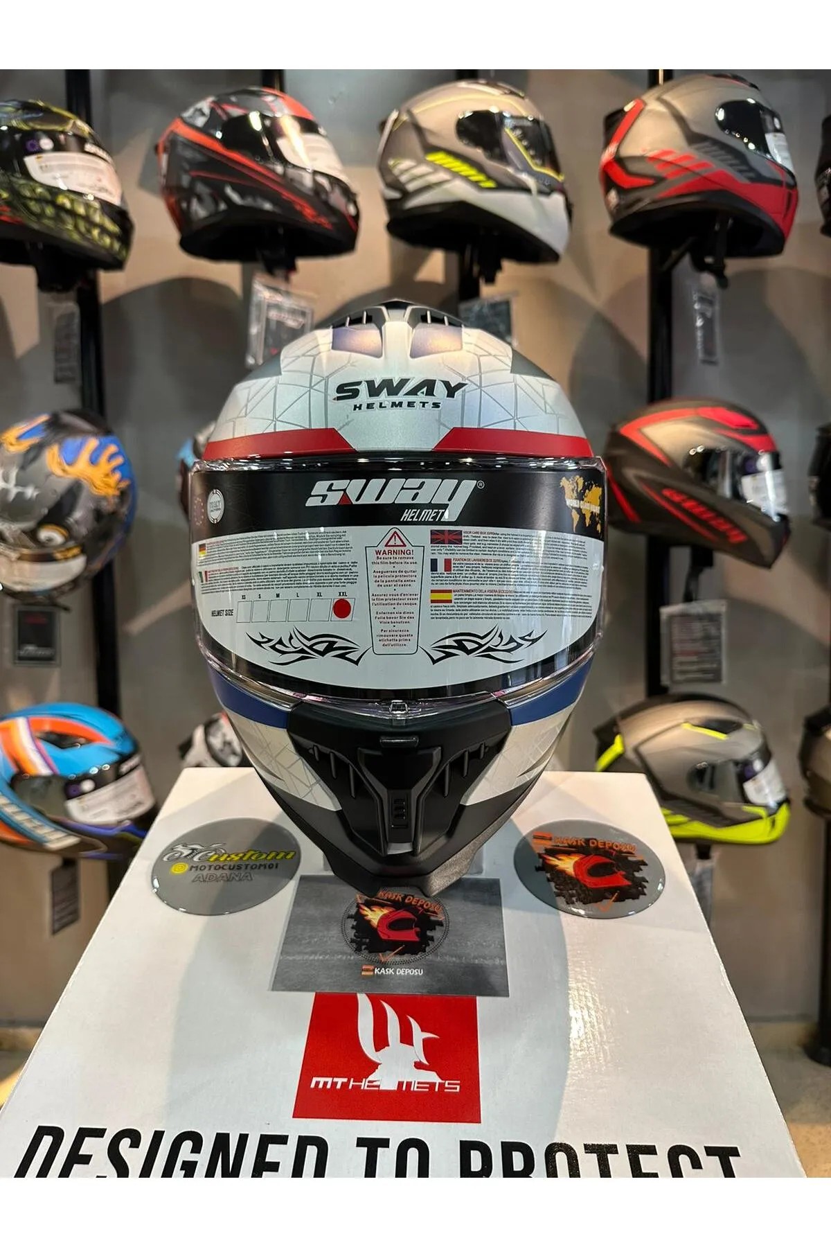 Sway 865 Evoque Titanyum Gri Full Face Kask