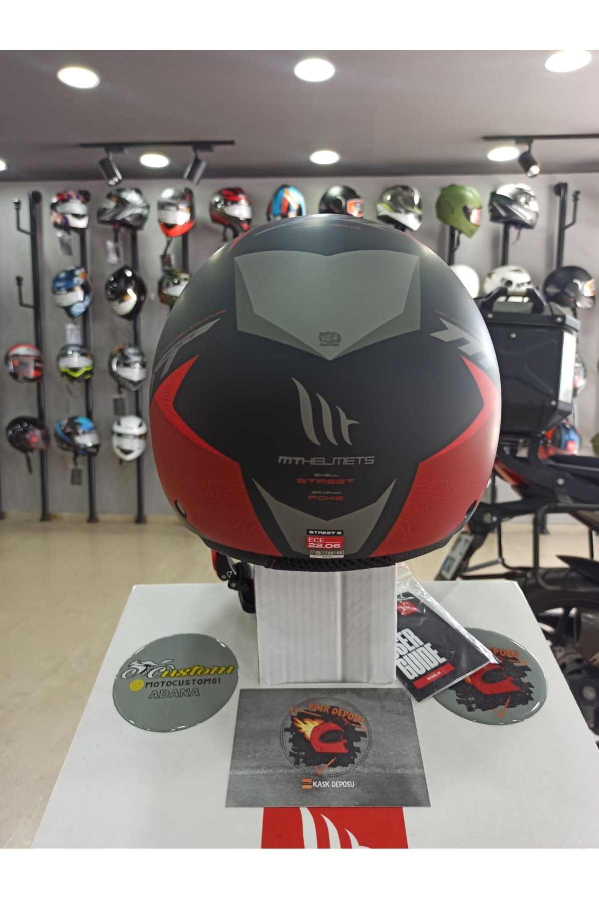 MT Helmets Street S Yarım Kask (Poke B5)