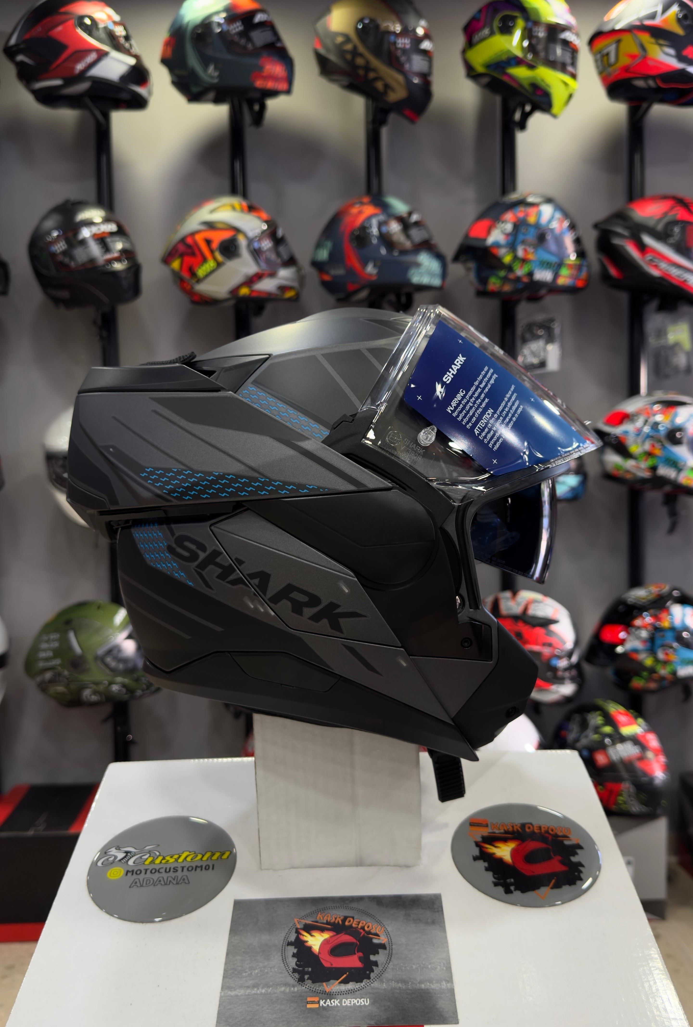 Shark Oxo Rydger Mat Çene Açılır Kask