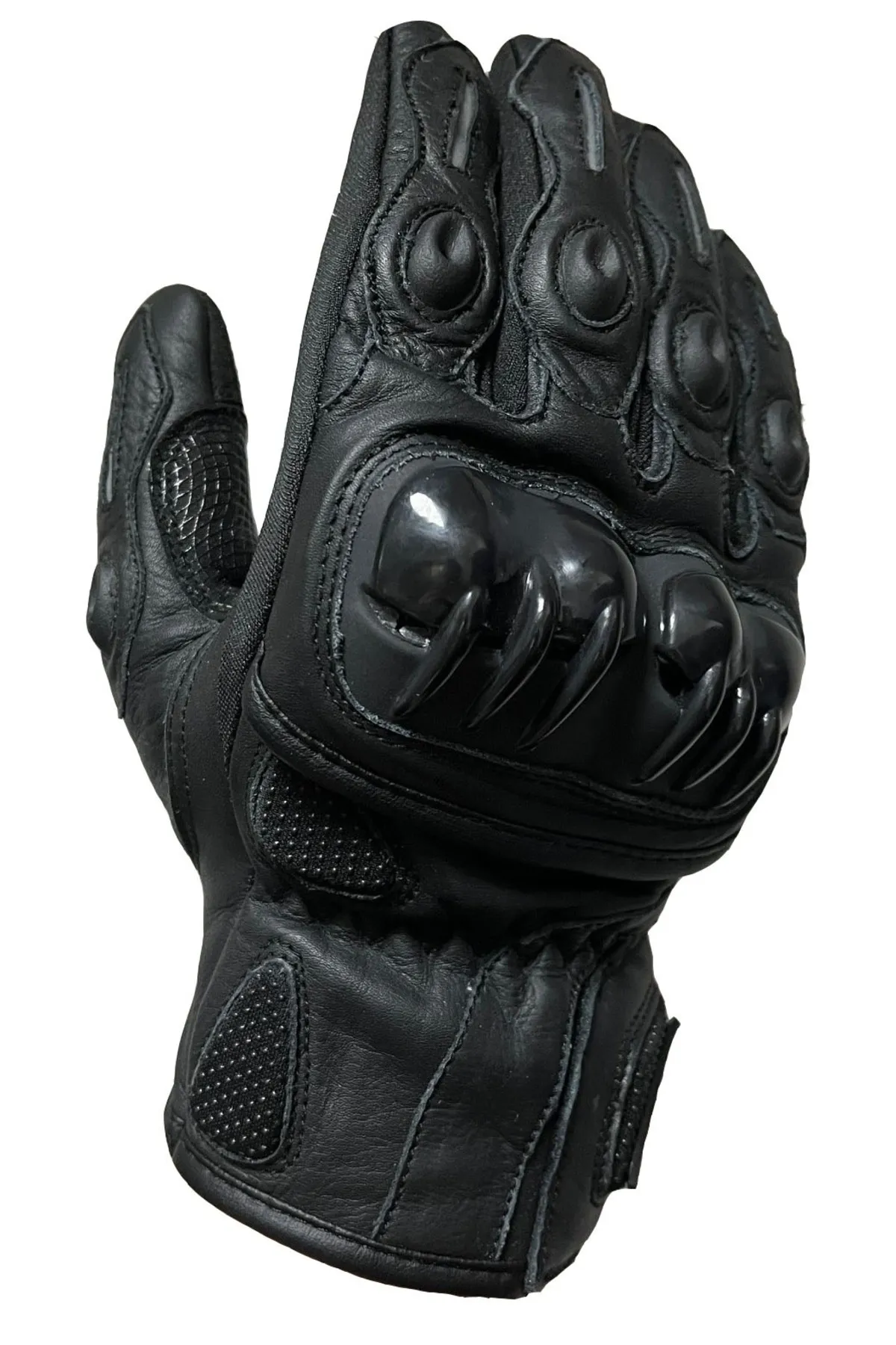 Venom VN-9021 SİYAH GERÇEK DERİ MOTOSİKLET ELDİVENİ