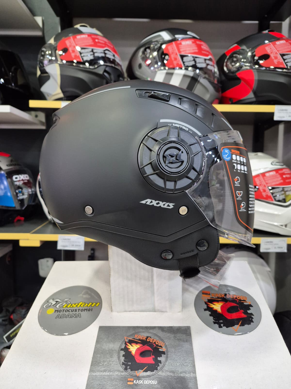 METRO S SOLID A1 MATT BLACK(MAT SİYAH) YARIM AÇIK KASK