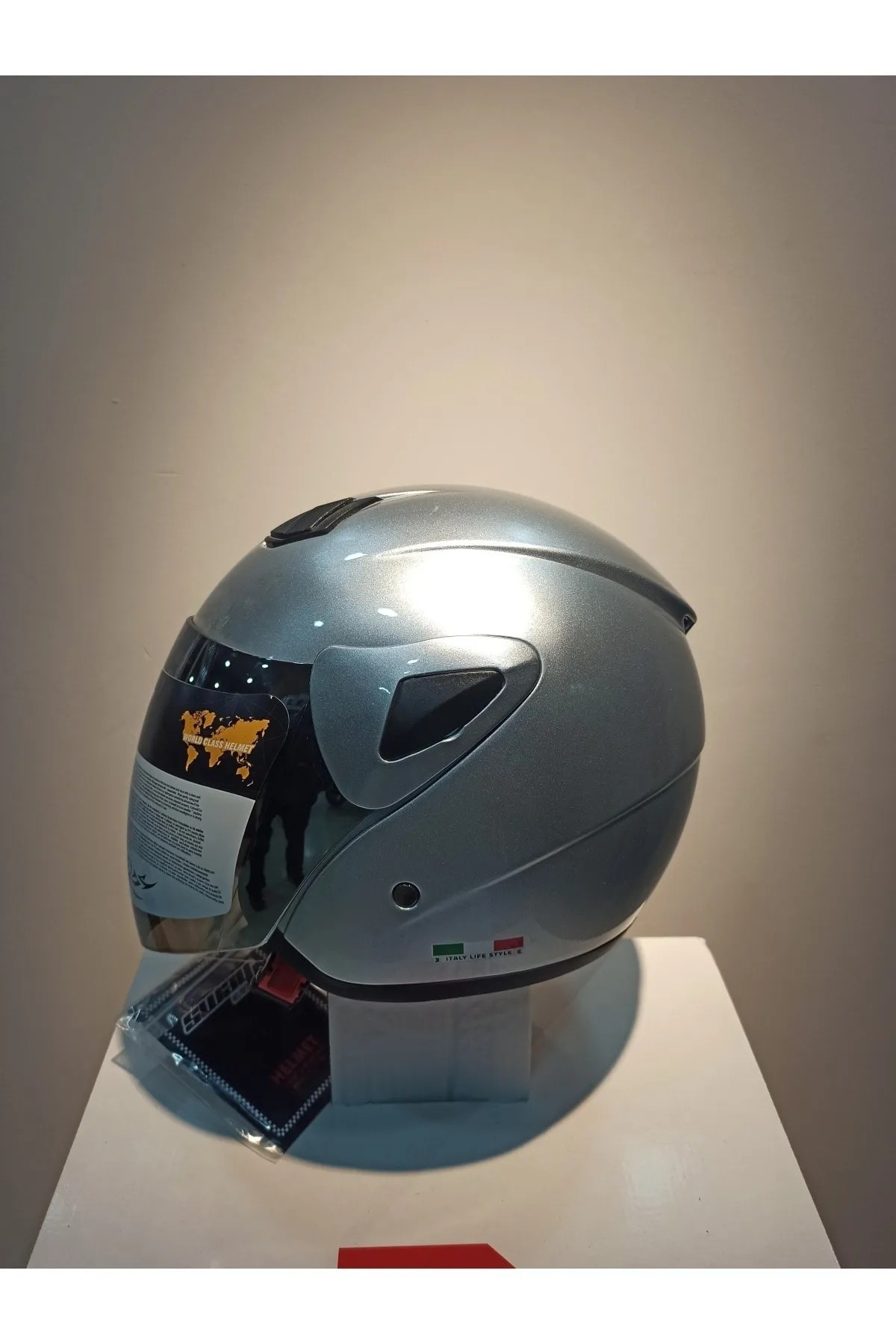 Sway SW700 Gümüş Gri Yarım Kask