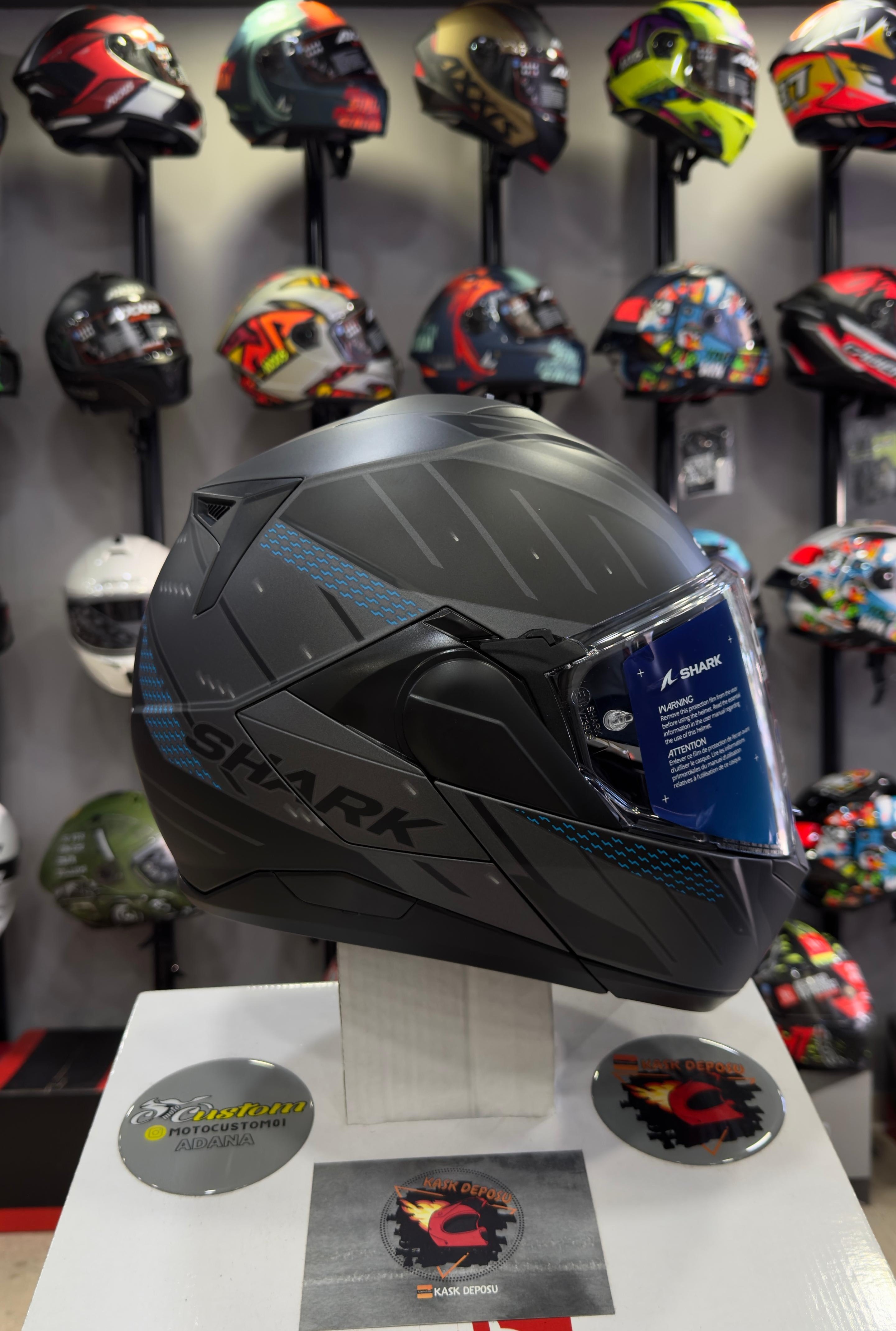 Shark Oxo Rydger Mat Çene Açılır Kask