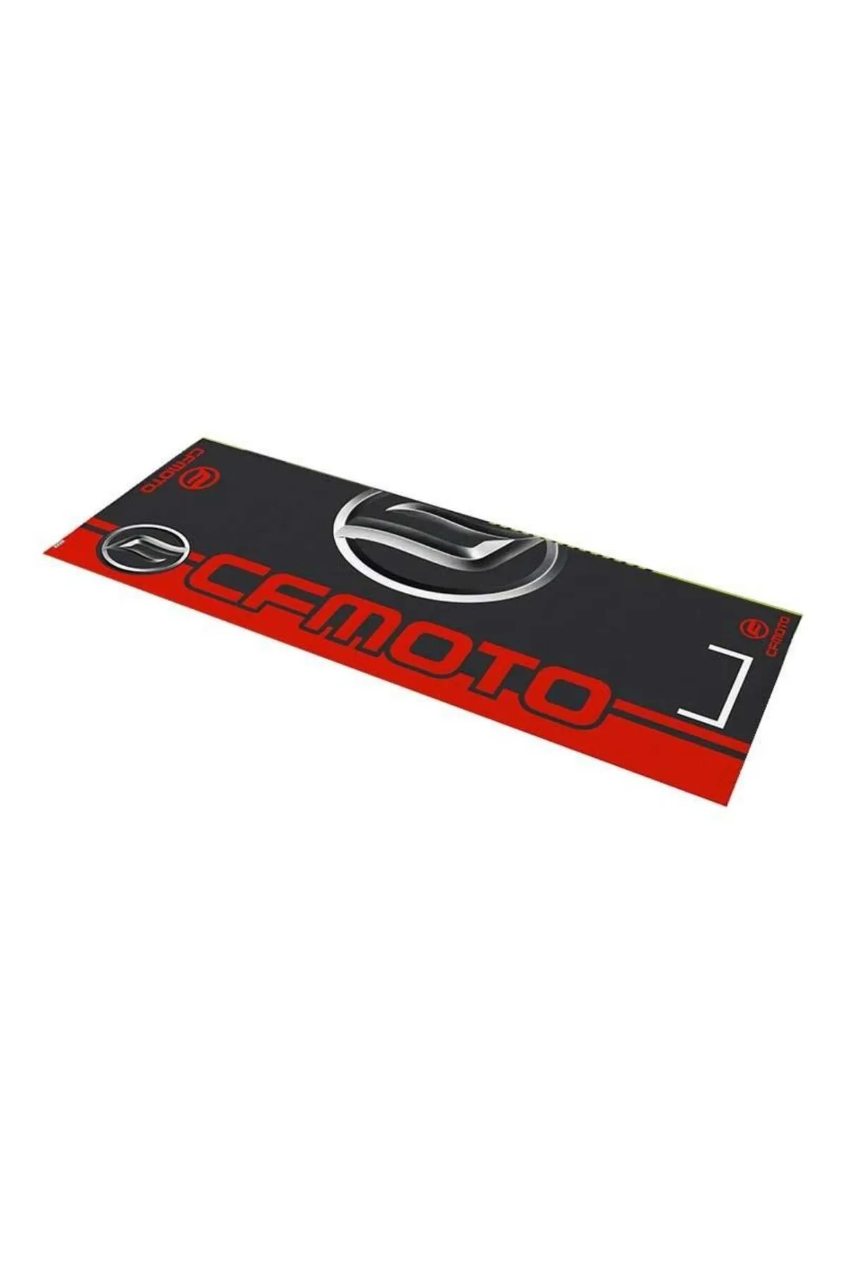 Cfmoto Uyumlu Kırmızı Desenli 80 X 220 Cm Kaydırmaz Motosiklet Halısı
