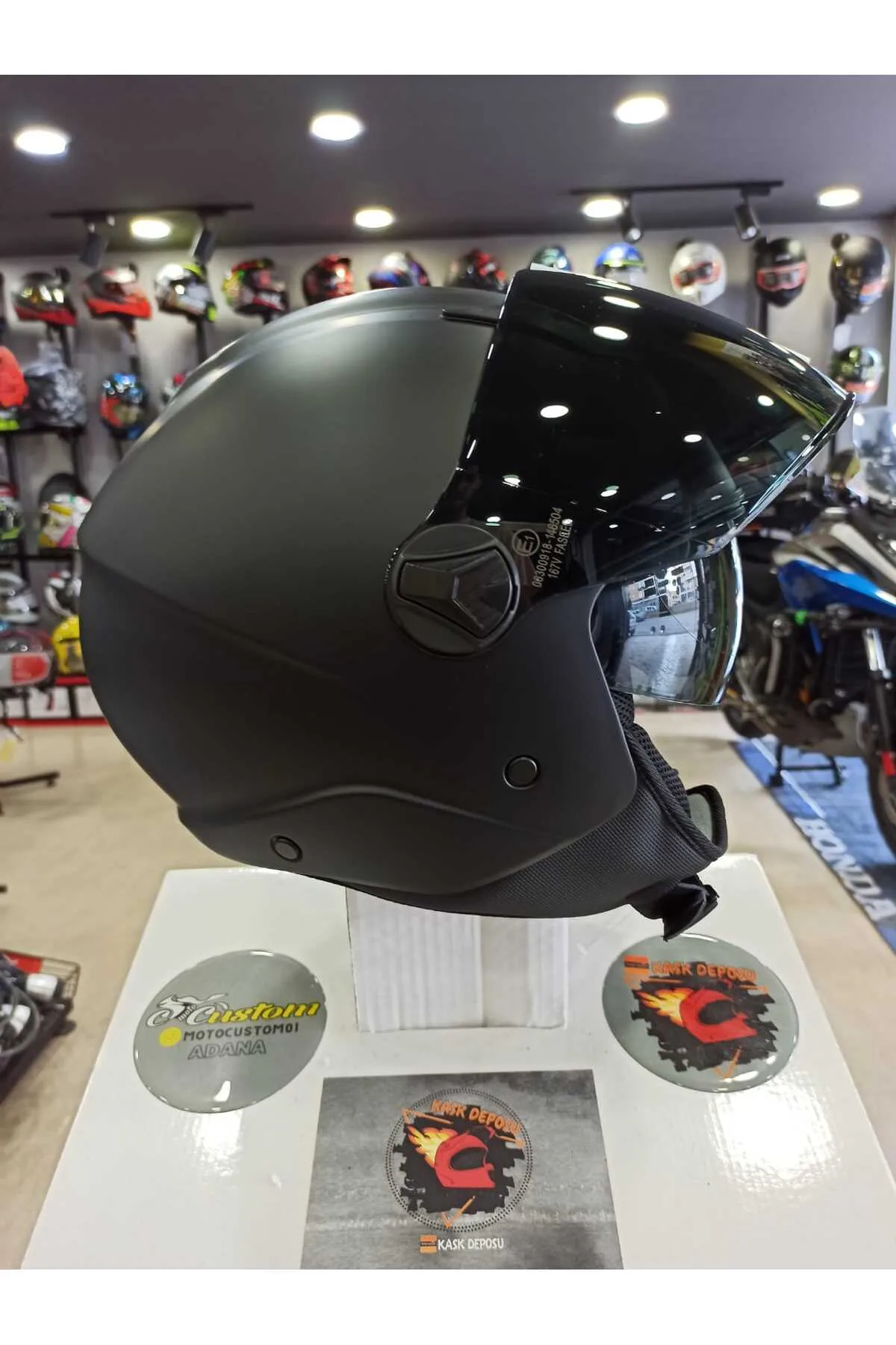 Sway SW765 Açık Yarım Motosiklet Kaskı  (Mat Siyah)