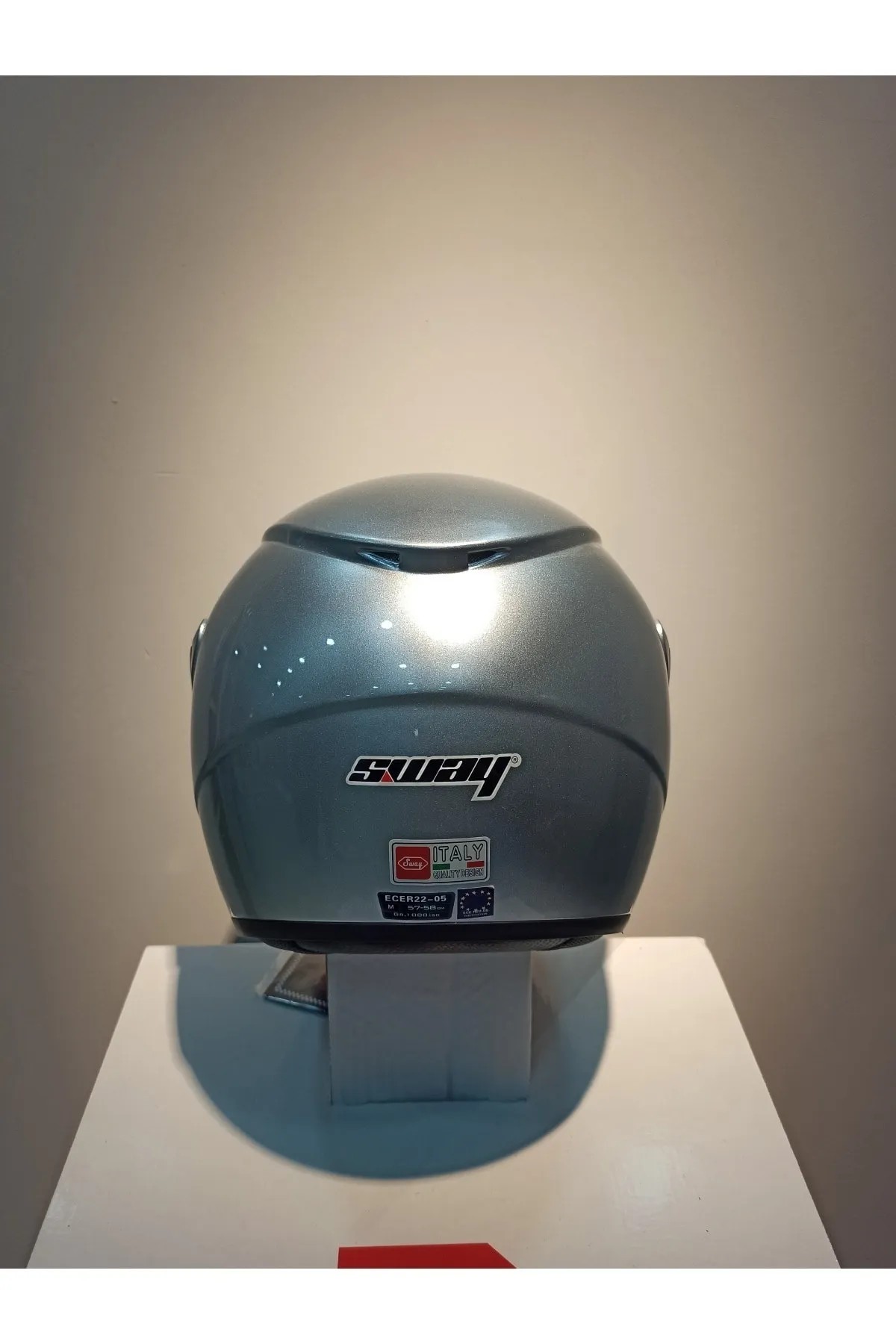 Sway SW700 Gümüş Gri Yarım Kask