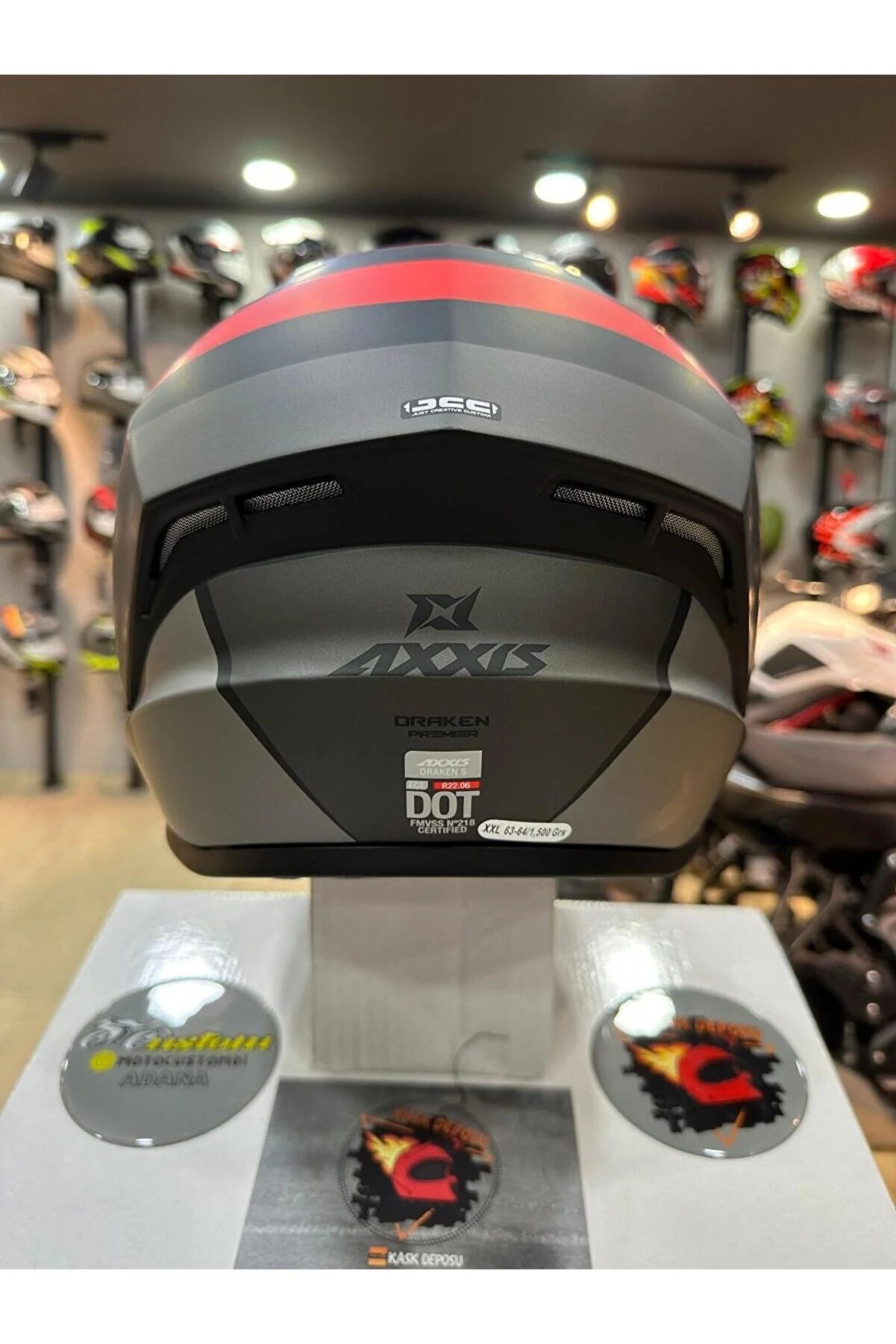 Axxis (Draken S) Premier Mat Kırmızı Full Face Kapalı Kask