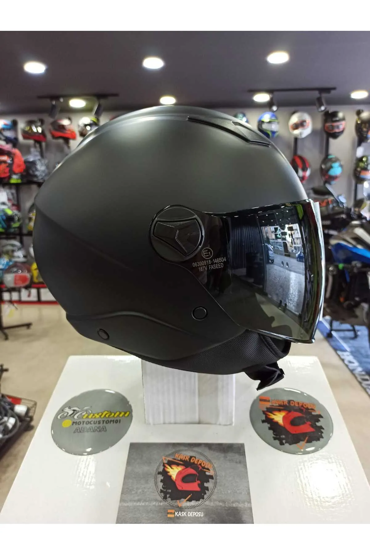 Sway SW765 Açık Yarım Motosiklet Kaskı  (Mat Siyah)