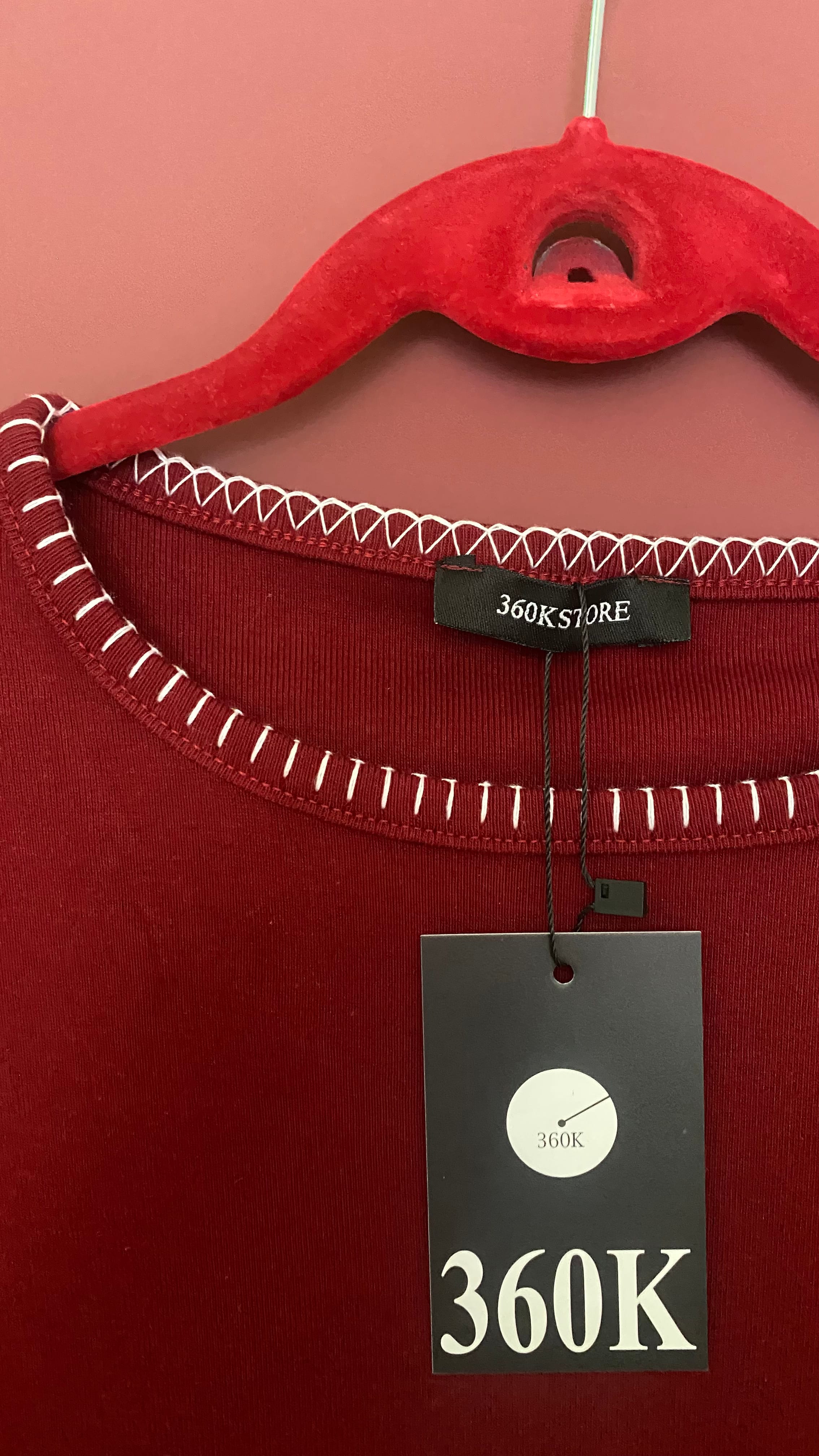 Bordo Limited Edition Çoban Dikişli Kısa Kollu Tişört