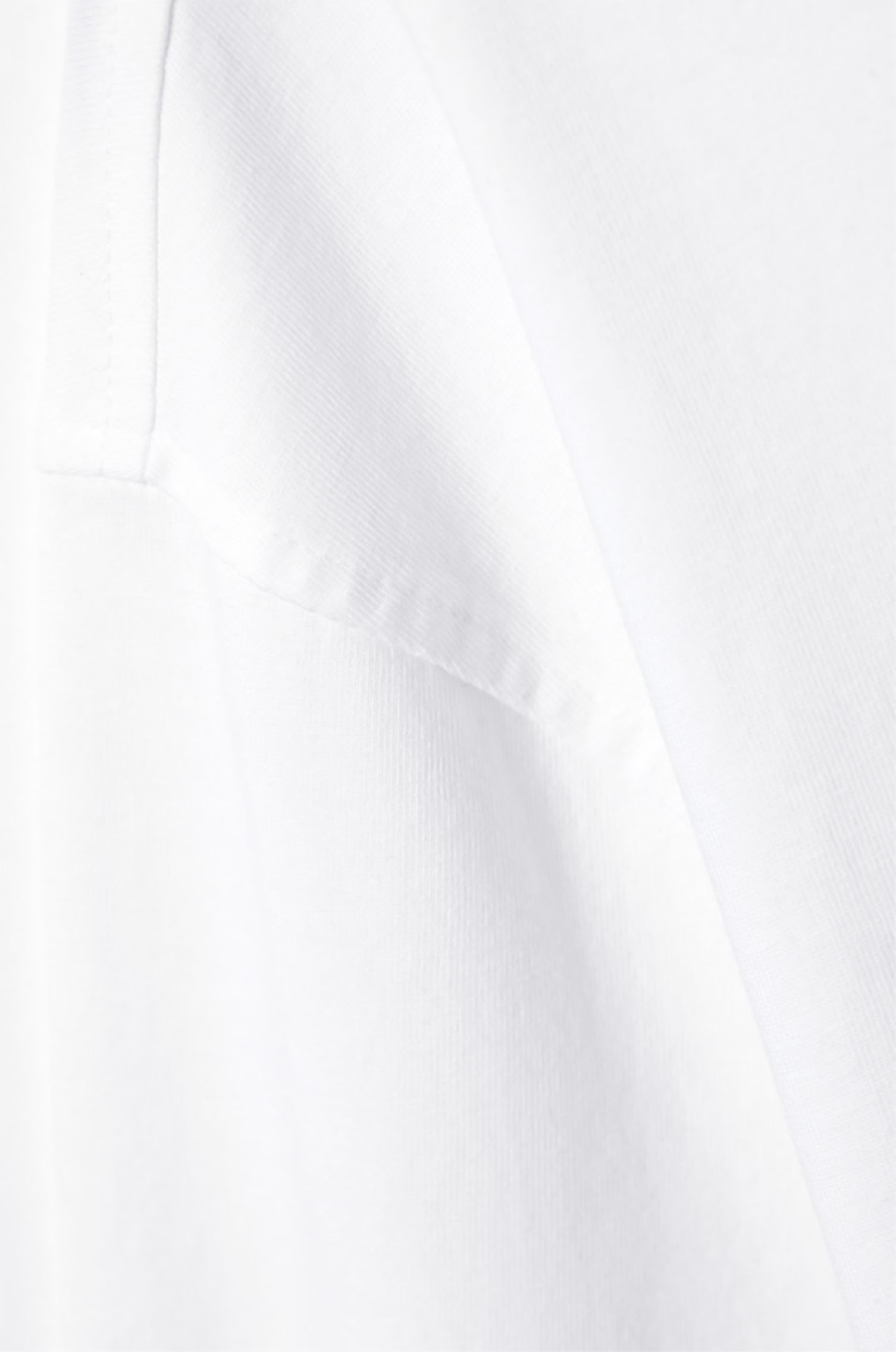 Beyaz Basic Bisiklet Yaka Uzun Kollu Oversize Tişört