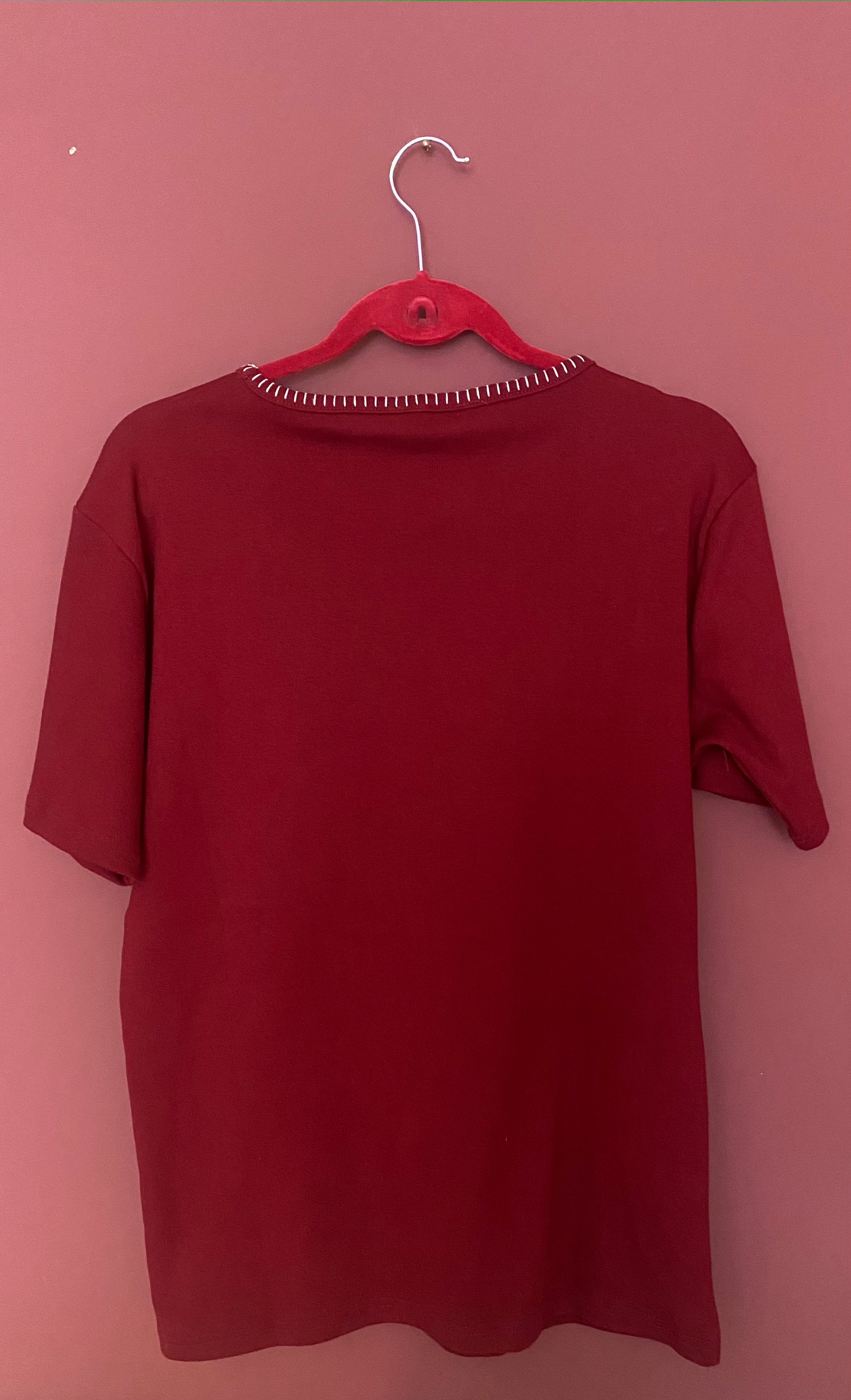 Bordo Limited Edition Çoban Dikişli Kısa Kollu Tişört