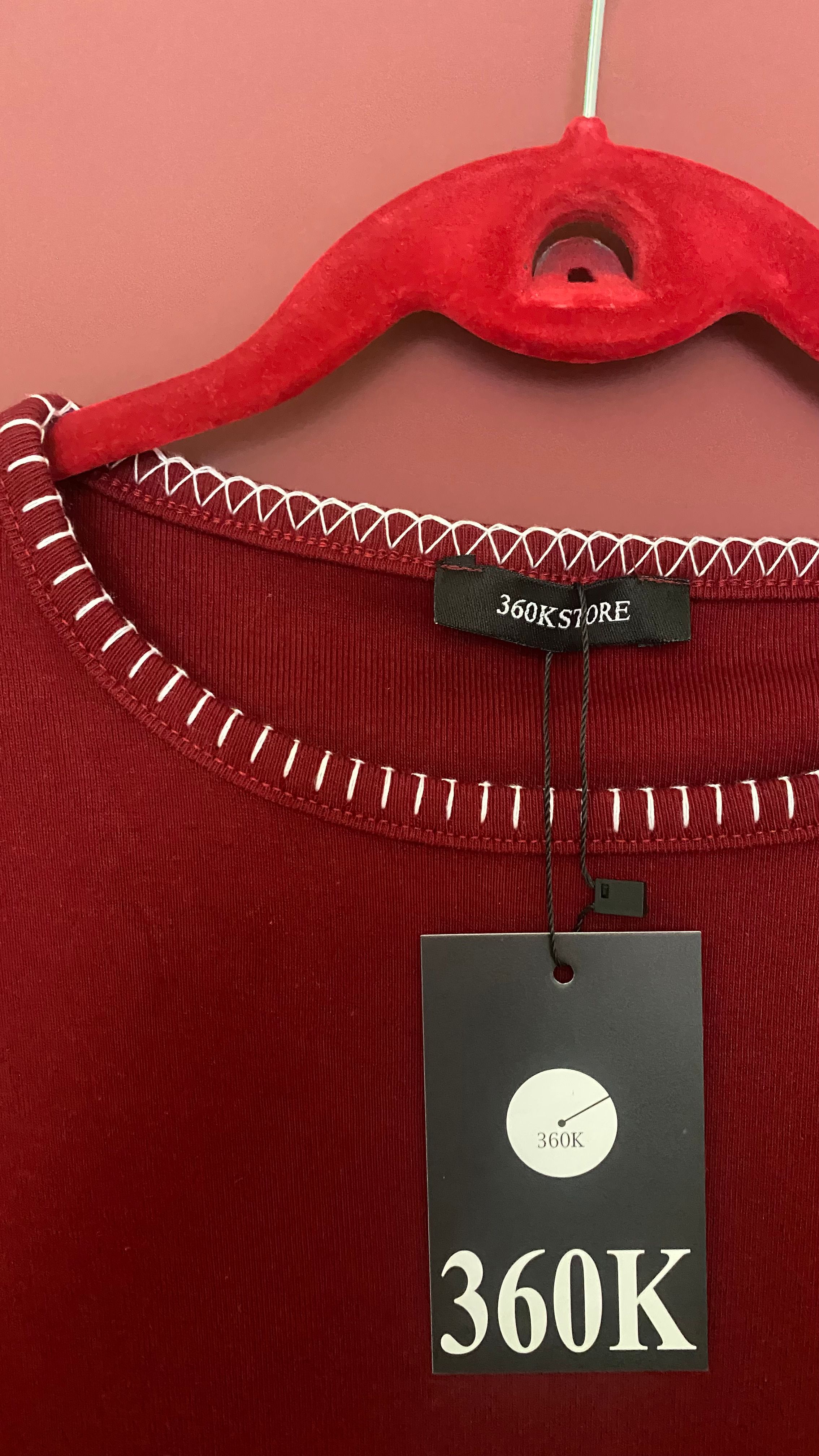 Bordo Limited Edition Çoban Dikişli Kısa Kollu Tişört