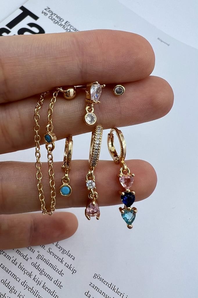 MARY (6 lı set küpe kombin)