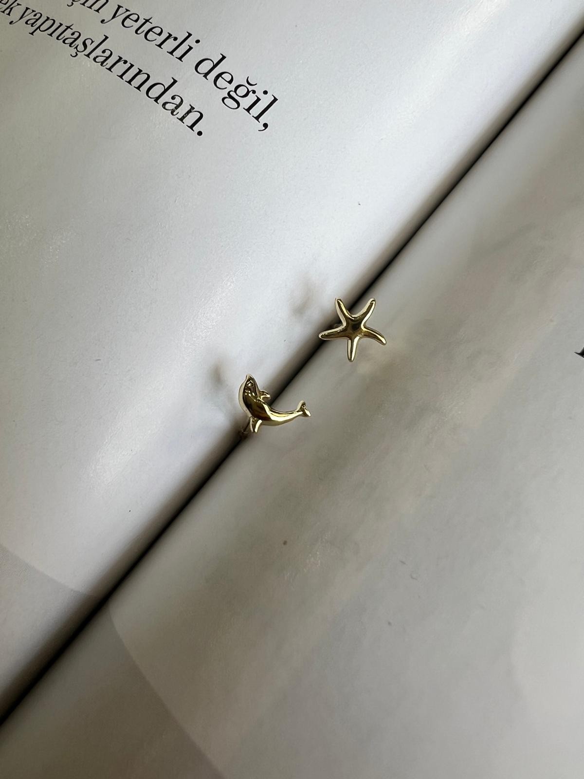 MİNİ YILDIZ BALINA KÜPE 14K