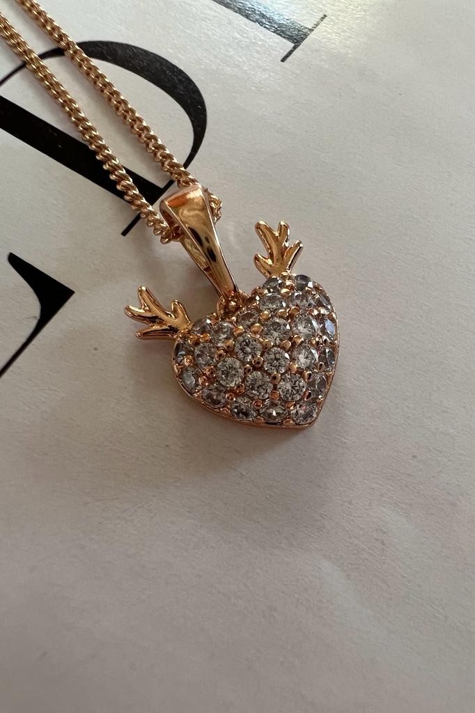 ANGEL HEART ( ALTIN KAPLAMA KOLYE BOYU 45 CM )