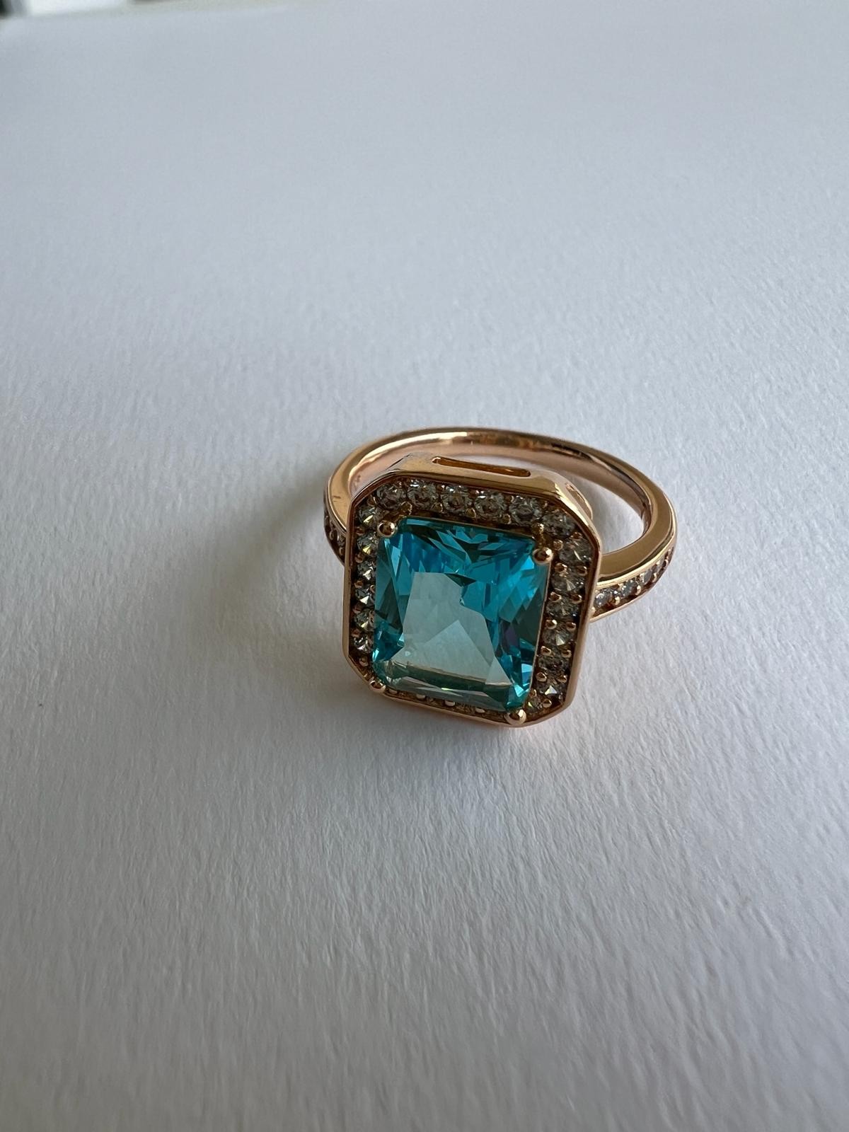 BLUE BAGET YÜZÜK (ALTIN. KAPLAMA YÜZÜK )