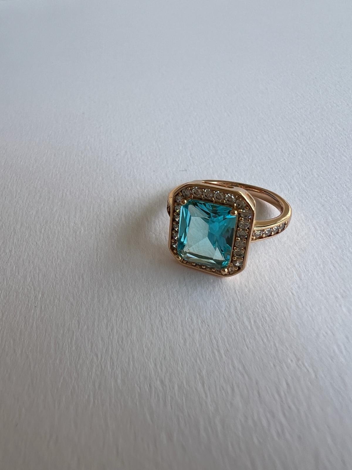 BLUE BAGET YÜZÜK (ALTIN. KAPLAMA YÜZÜK )