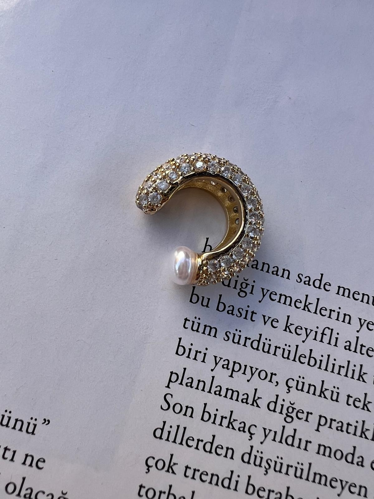 İNCİ DETAYLI EARCUFF