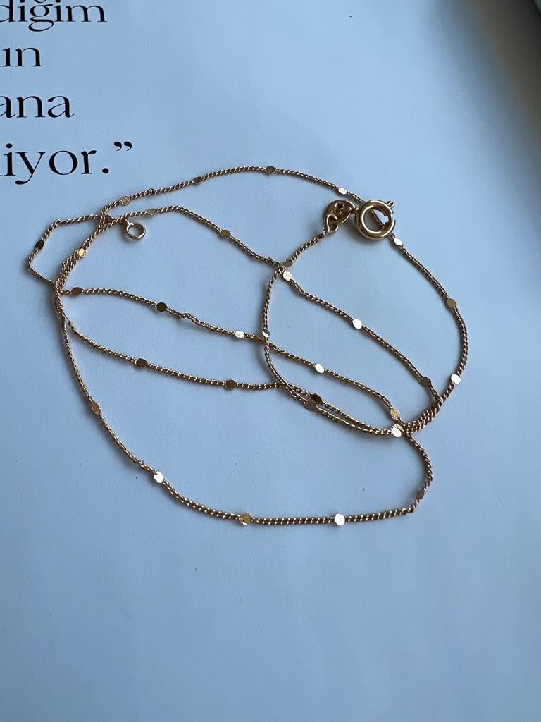 PUL ZINCIR ( ALTIN KAPLAMA. BOYU 40 CM )