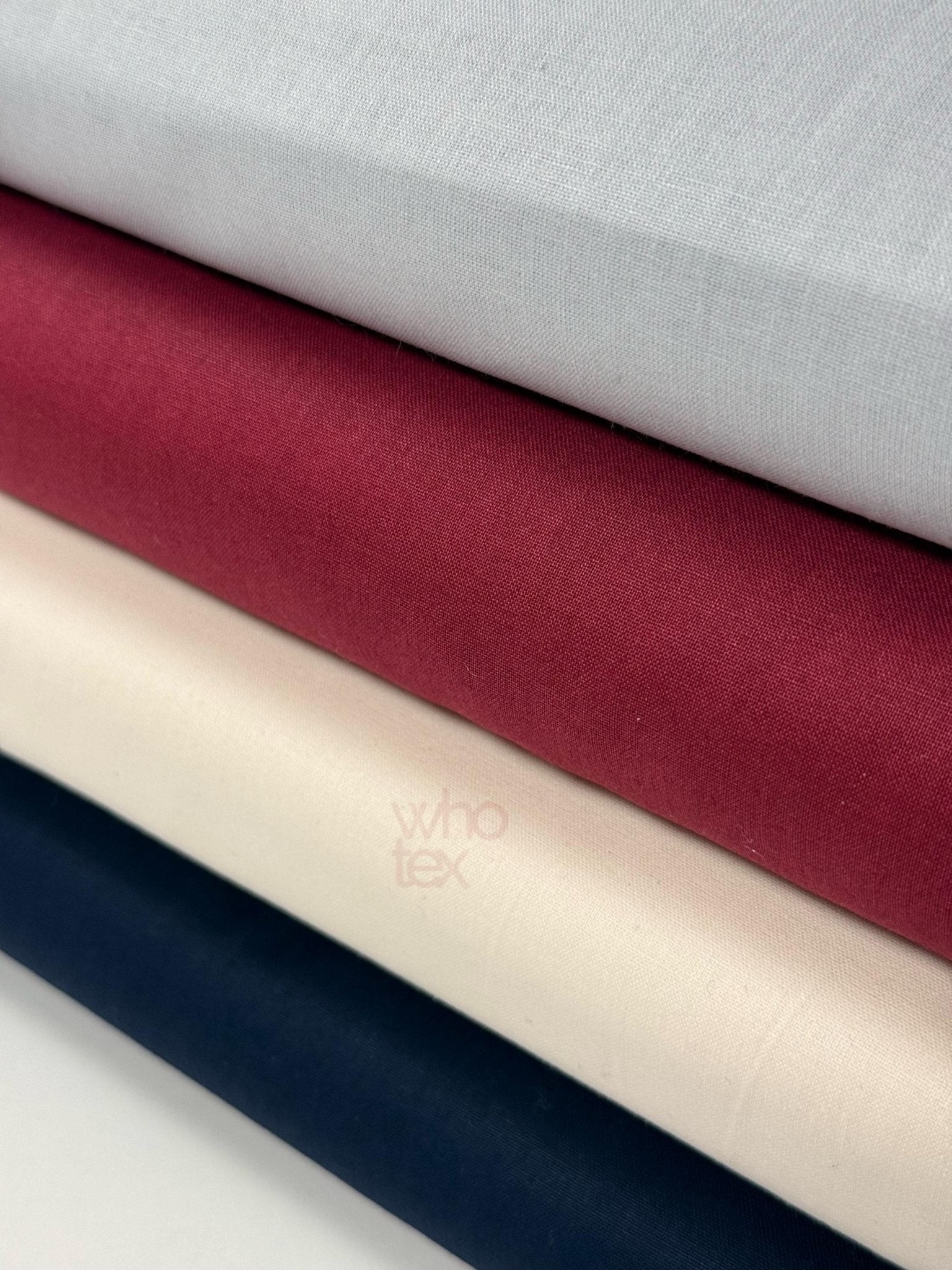 Bordo Poplin Tam Pamuklu Kumaş