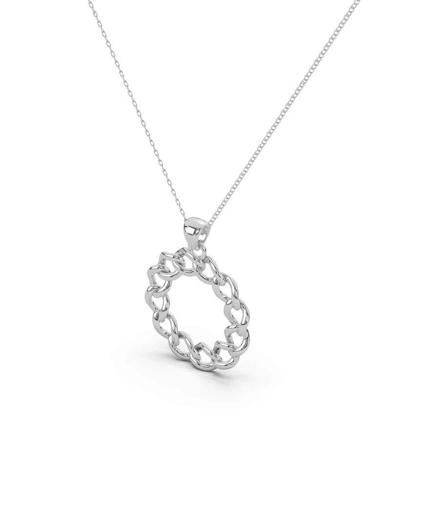 Halka Zincir Formlu 925 Ayar Gümüş Kolye