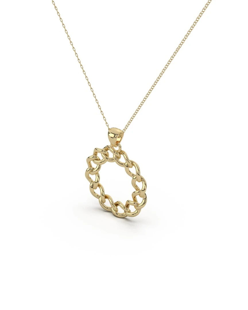 Halka Zincir Formlu 14 Ayar Altın Kolye