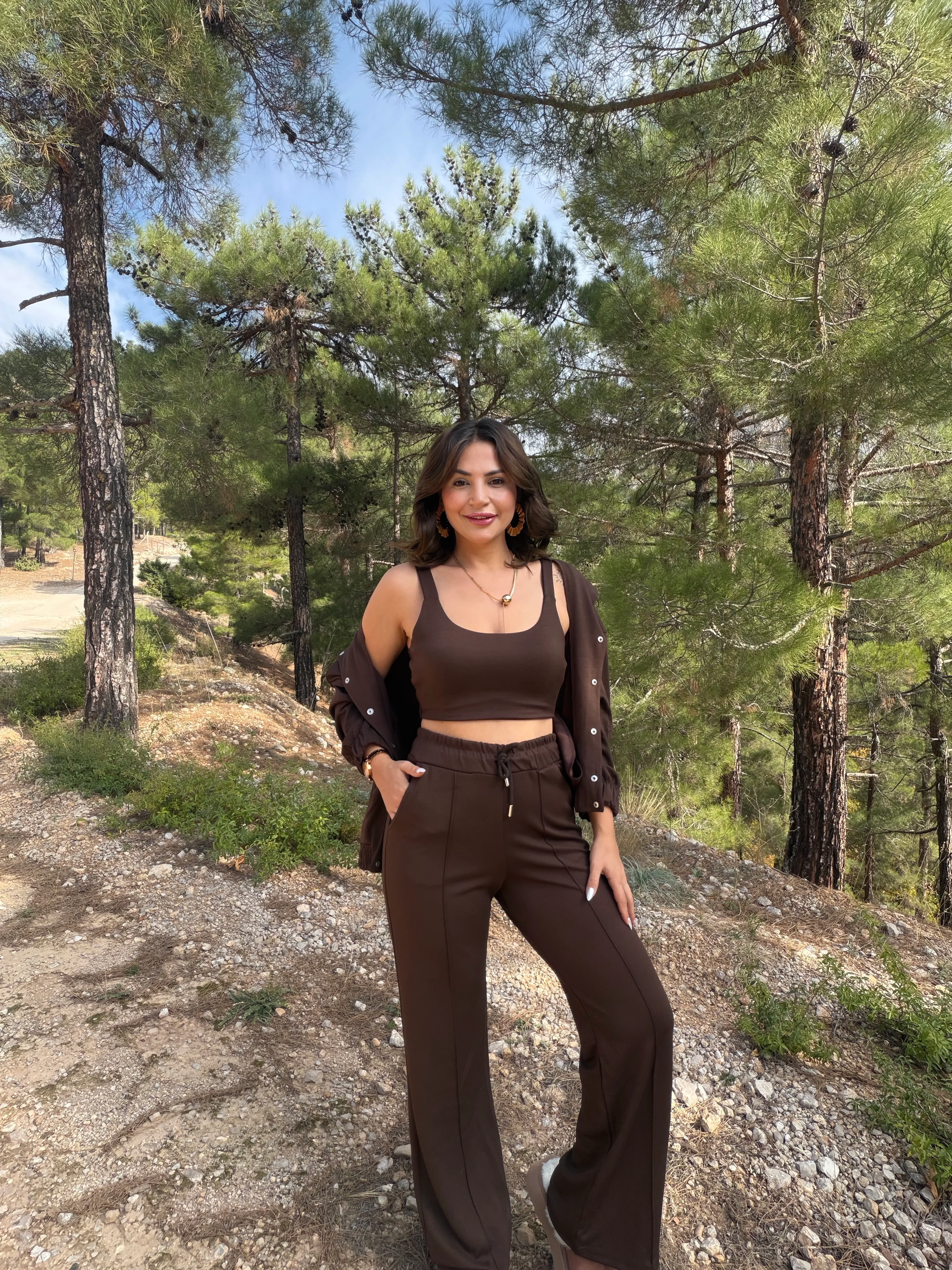 3 lü  Modal Takım  - acı kahve 