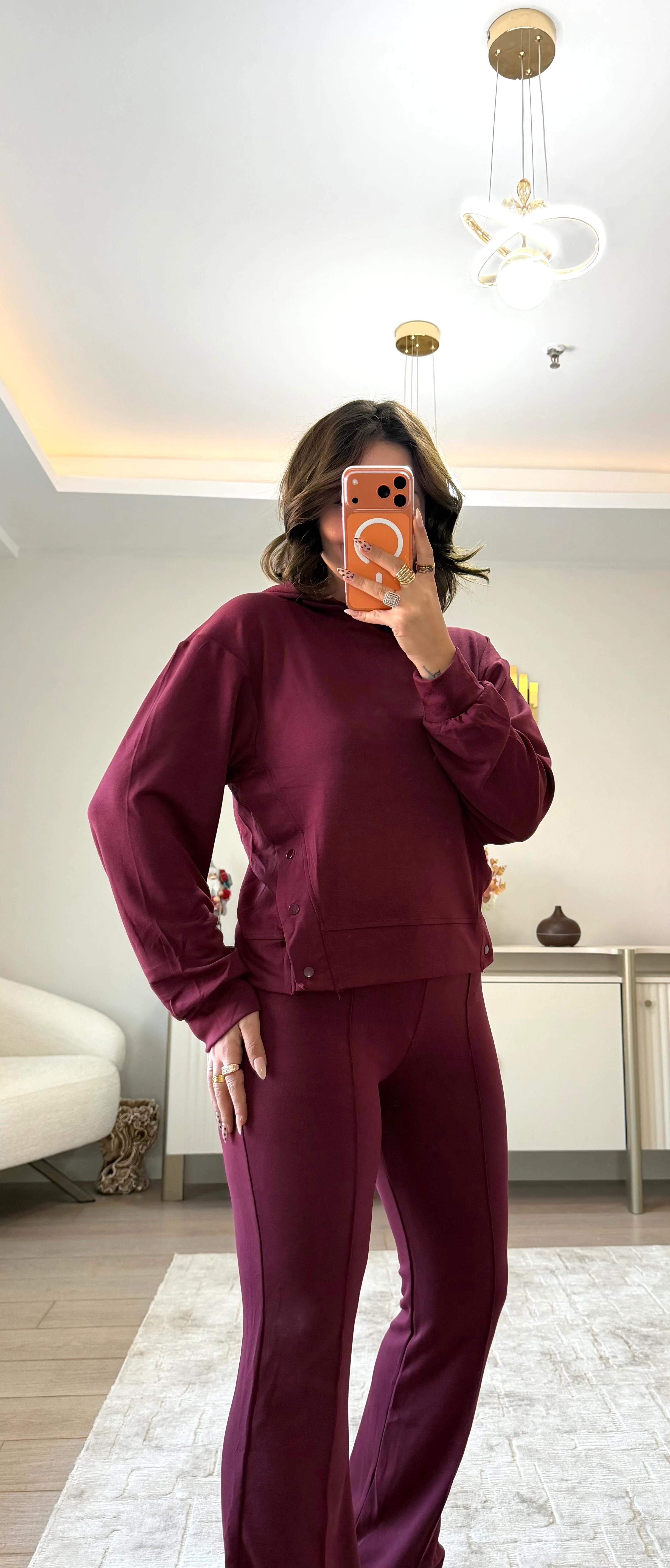 Élan Çıtçıtlı Kapüşonlu Modal Takım