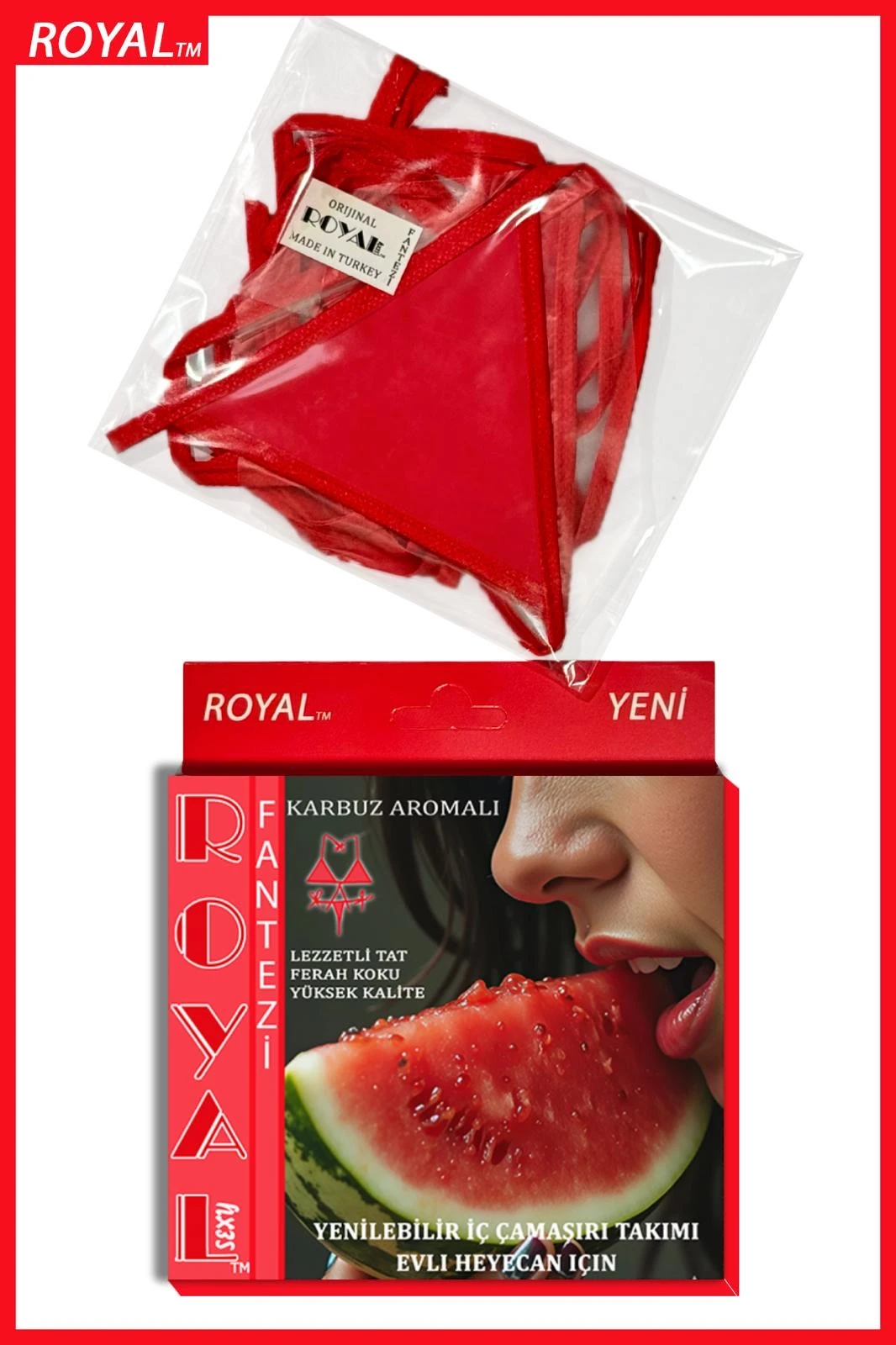 Yenilebilir İç Çamaşırı Takımı - KARPUZ AROMALI