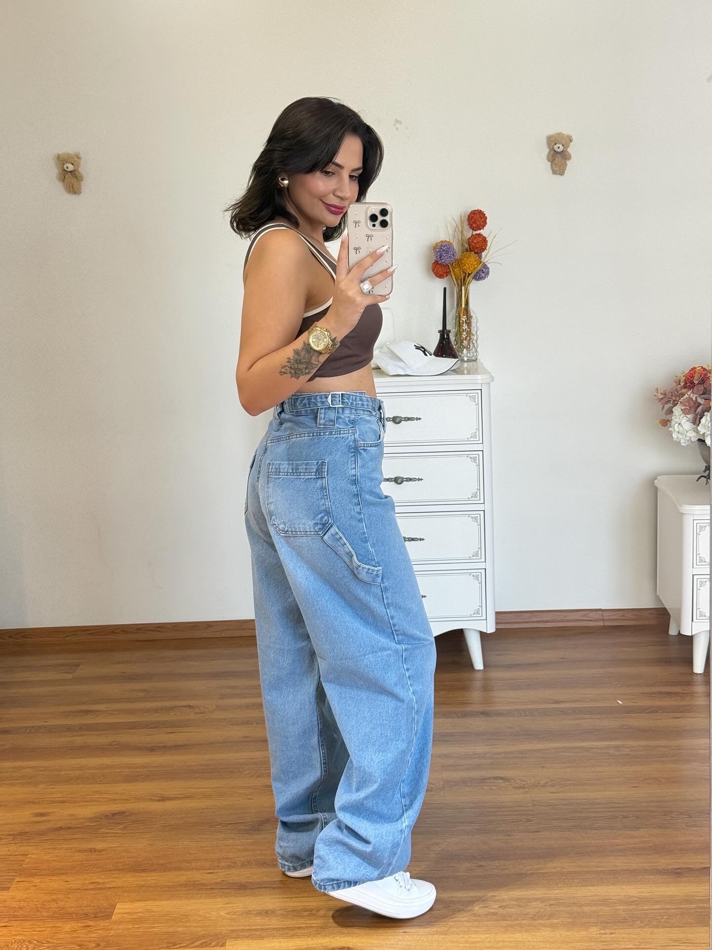 Premium kemer detaylı jean