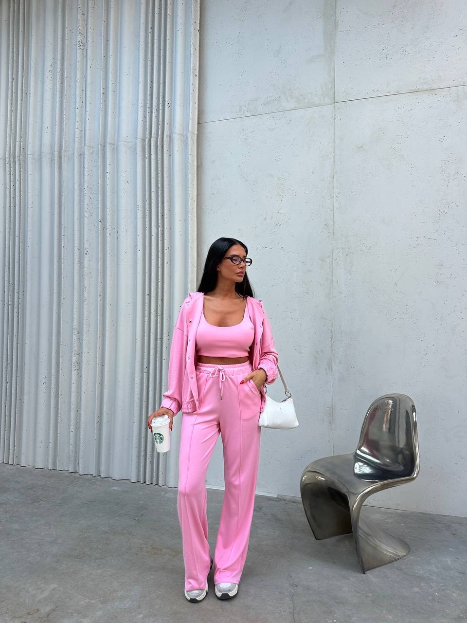 3 lü Oysh Modal Takım  - pembe