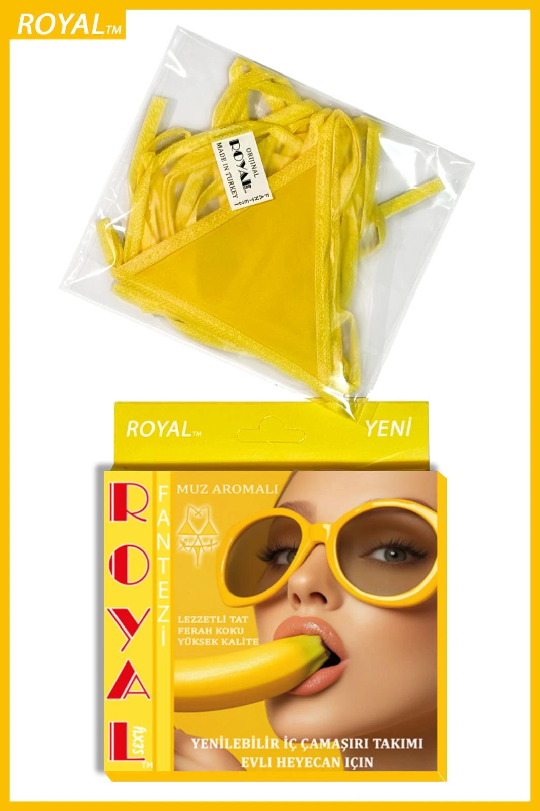 Yenilebilir İç Çamaşırı Takımı - MUZ AROMALI