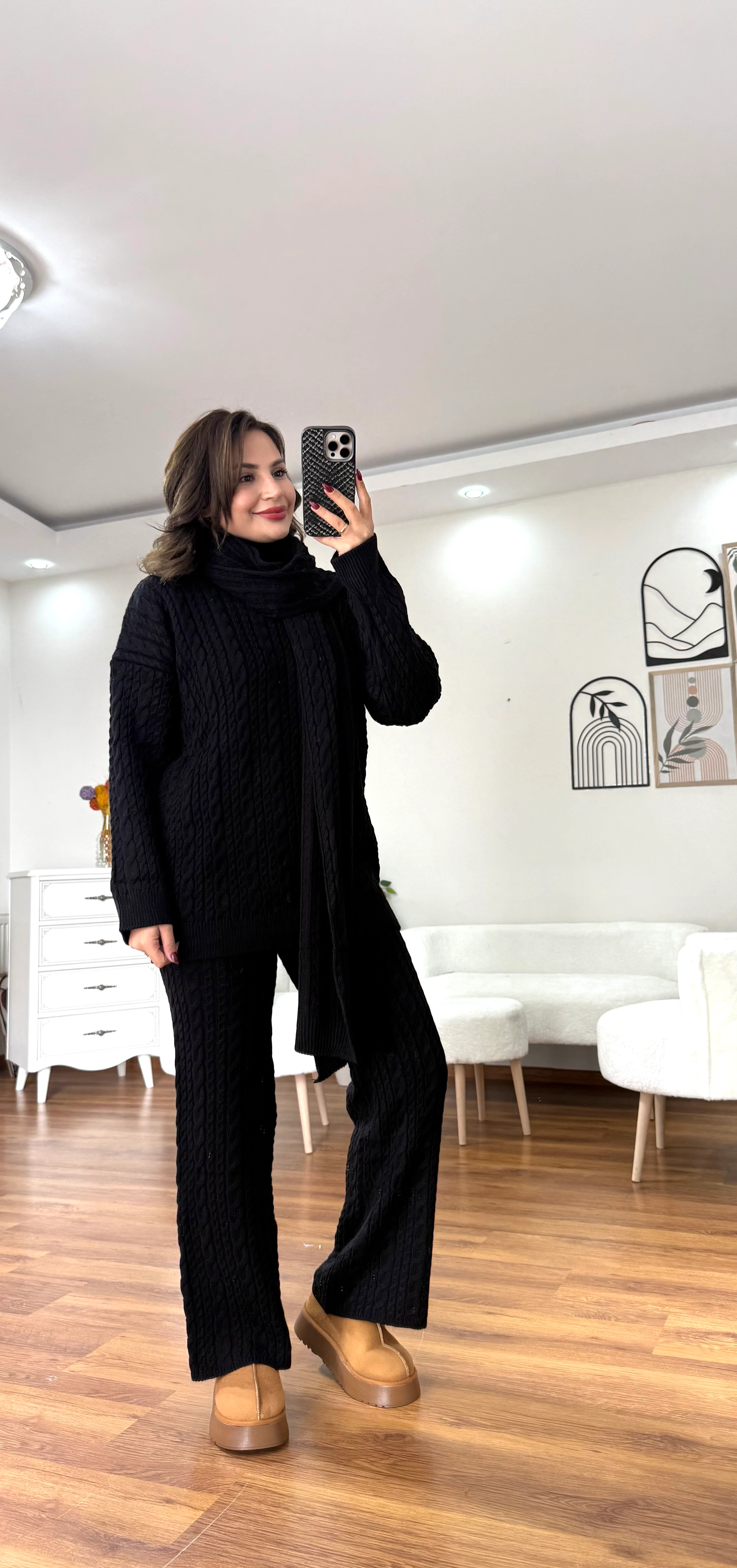 3 Lü Atkılı Takım  - siyah