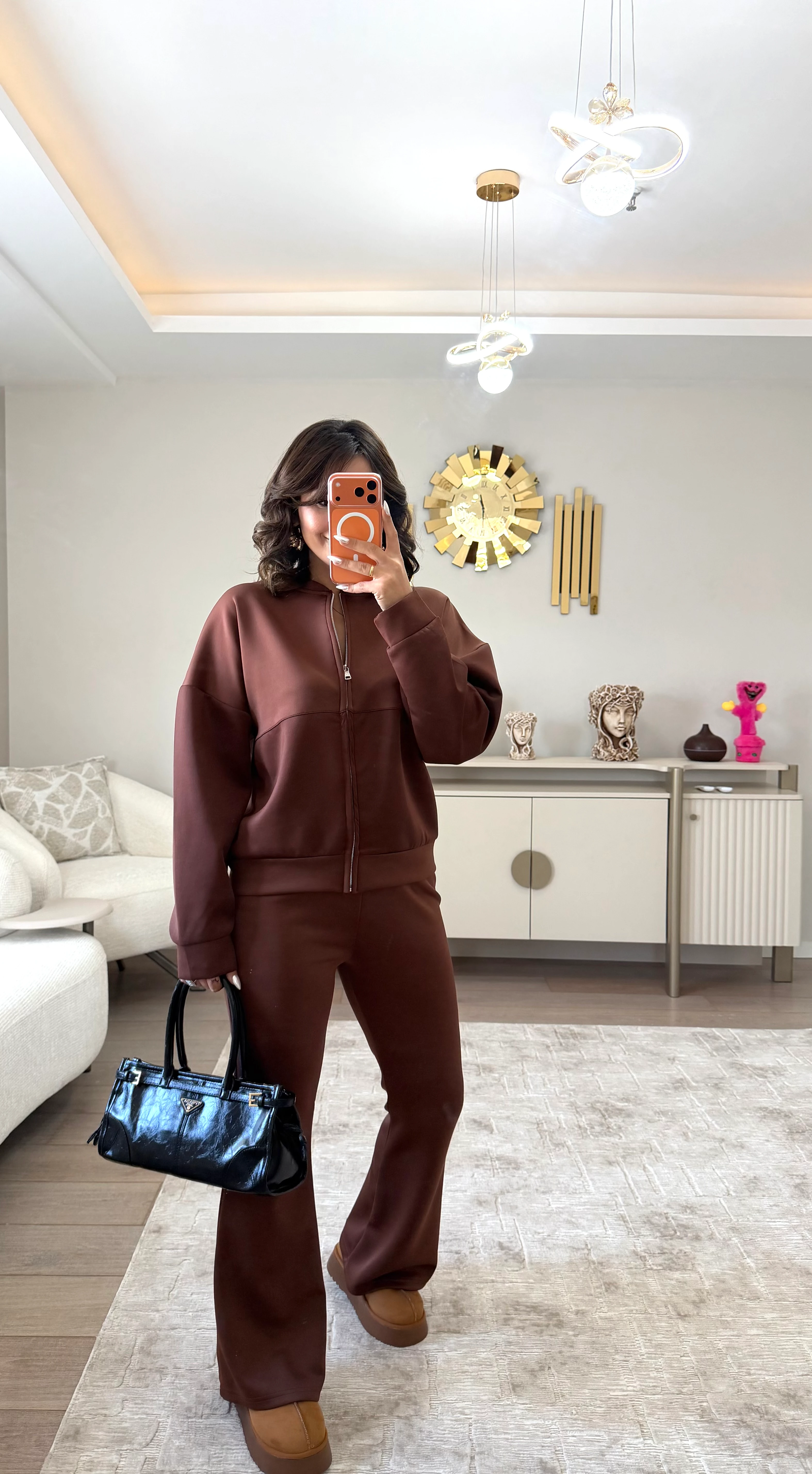 Scuba Kumaş Takım - acı kahve 