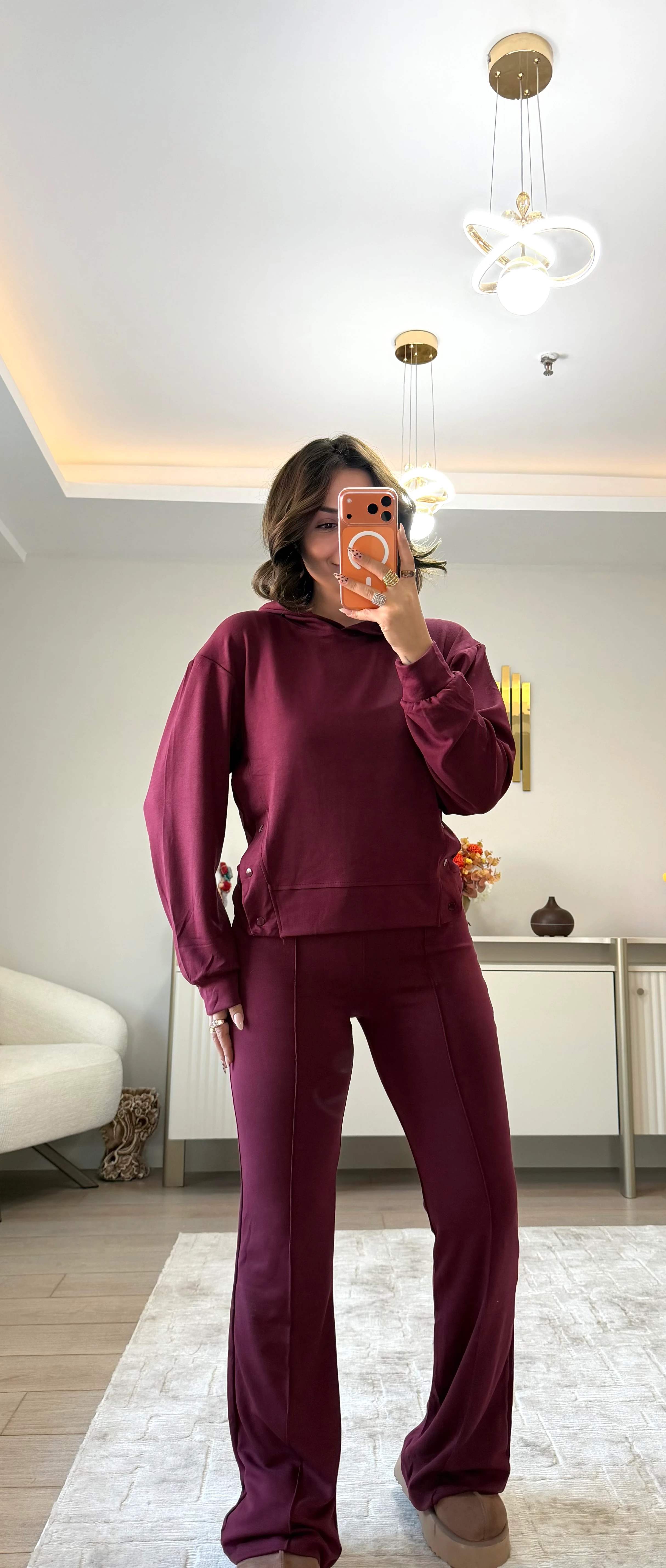 Élan Çıtçıtlı Kapüşonlu Modal Takım