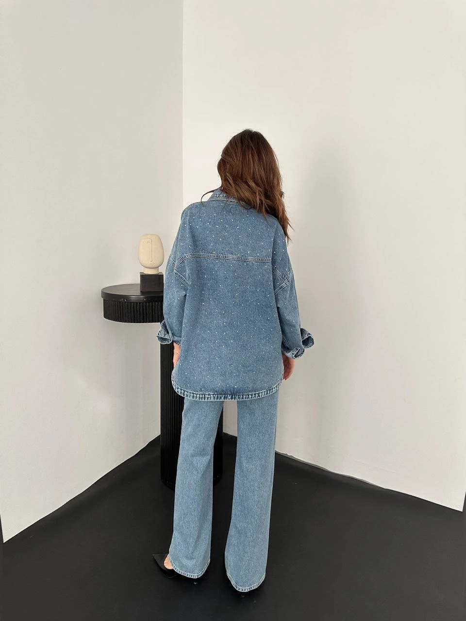 Preımum Taşlı Kot Takım 